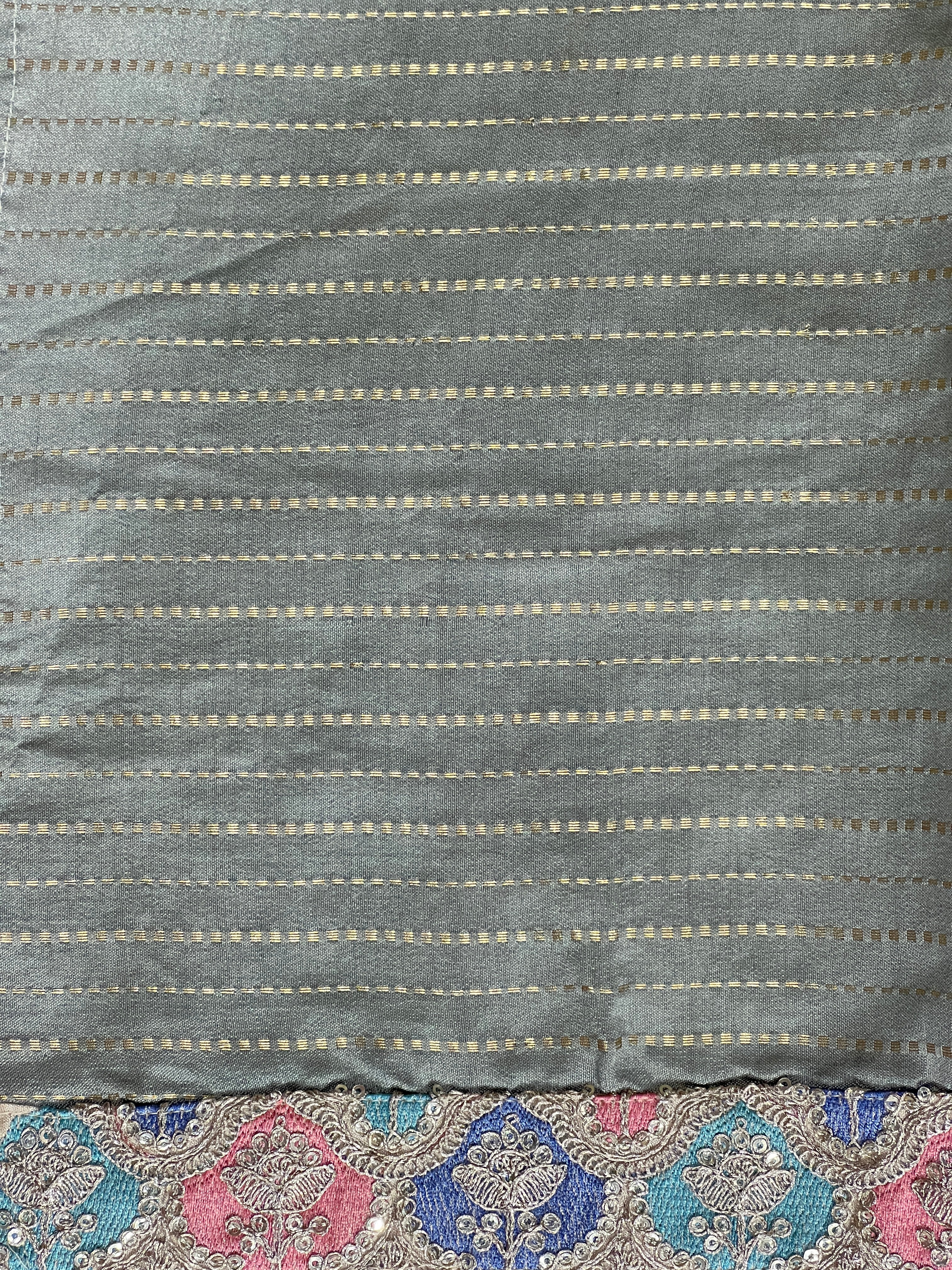 Lace Detailed Crushed Shimmer Organza Saree | RGD1003R