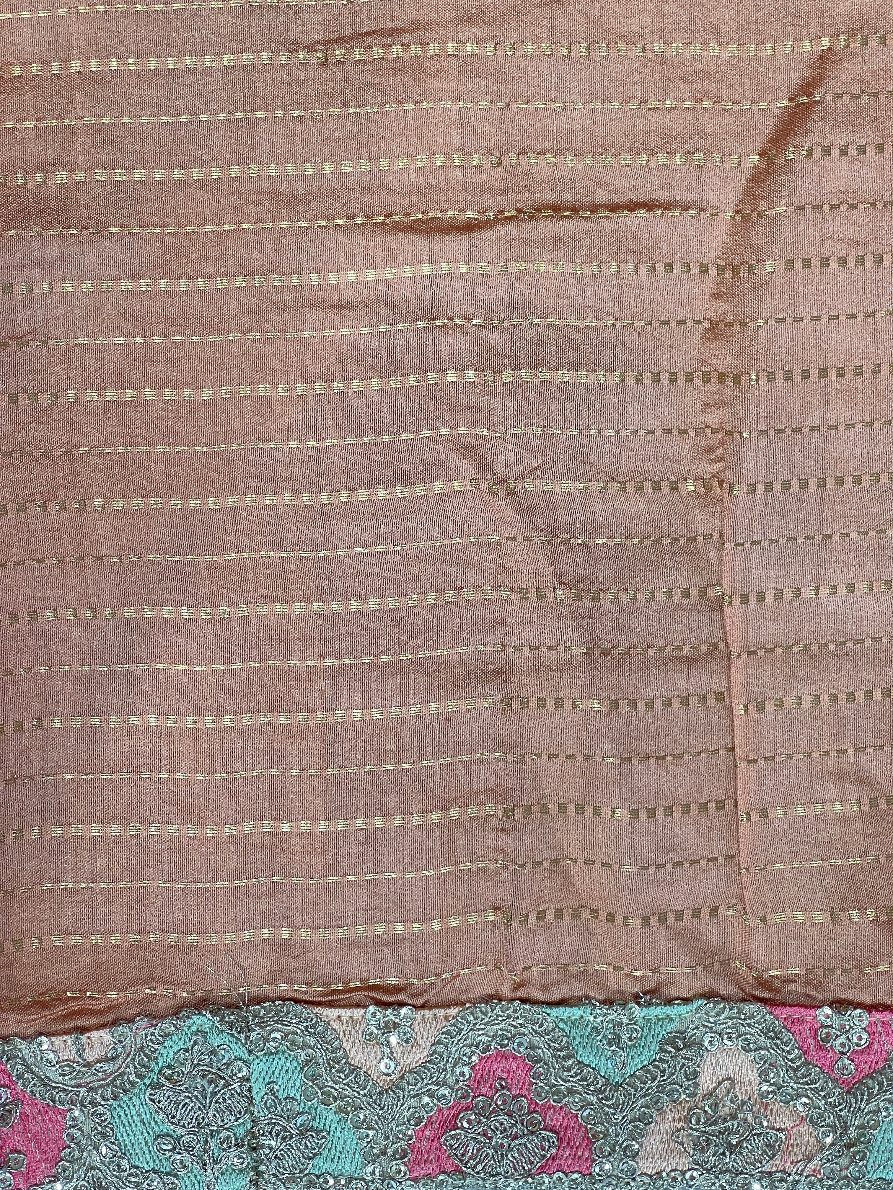 Lace Detailed Crushed Shimmer Organza Saree | RGD1002R