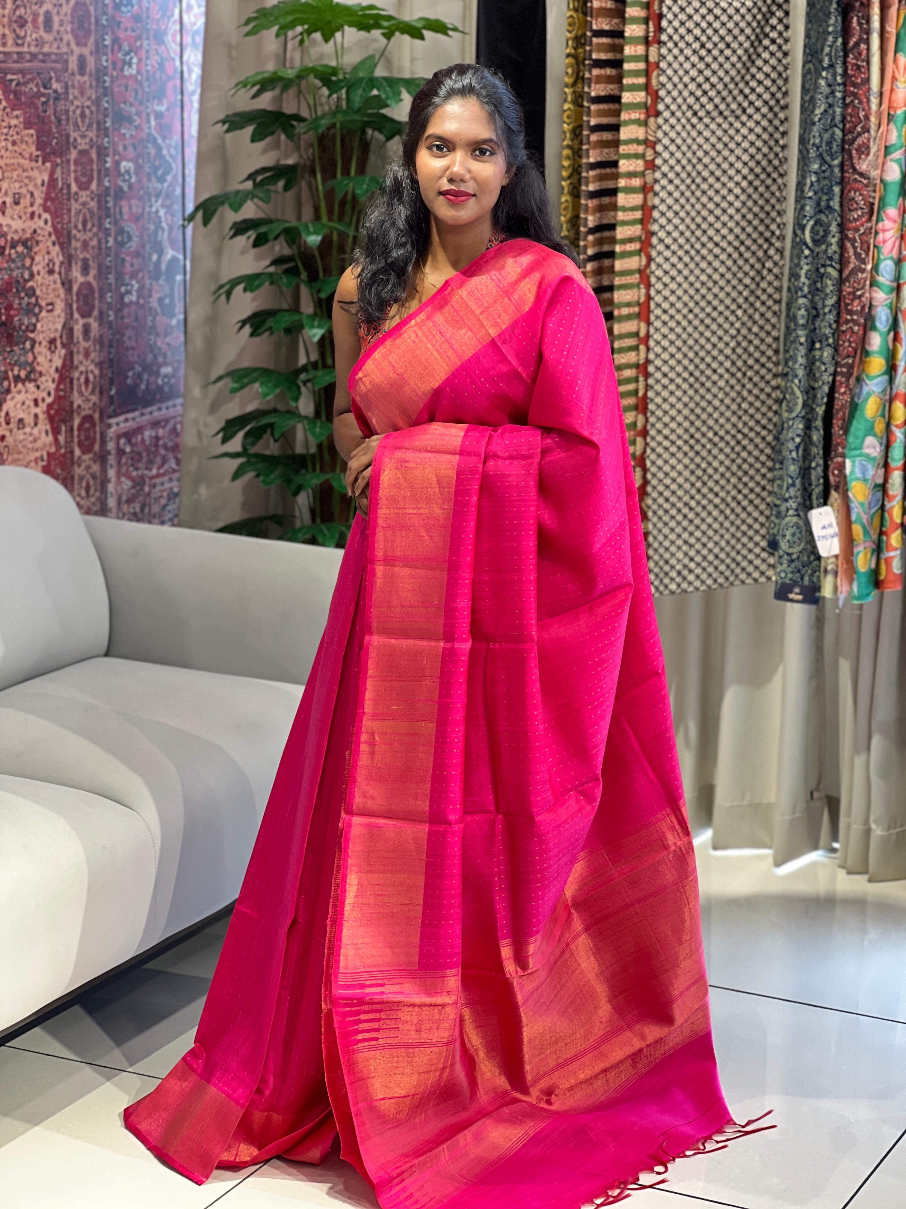 Zari Woven Raw Silk Saree | HS1255
