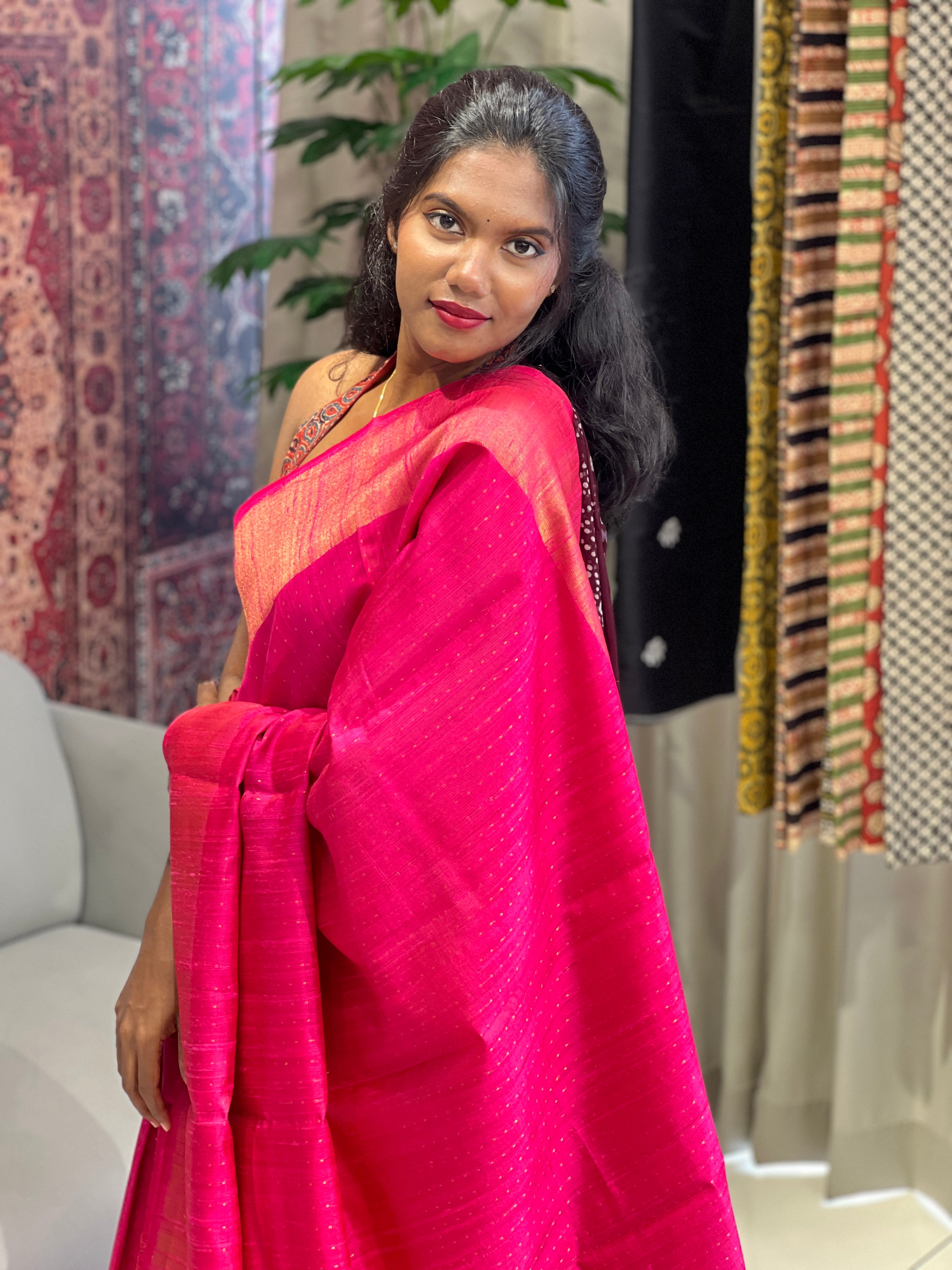 Zari Woven Raw Silk Saree | HS1255
