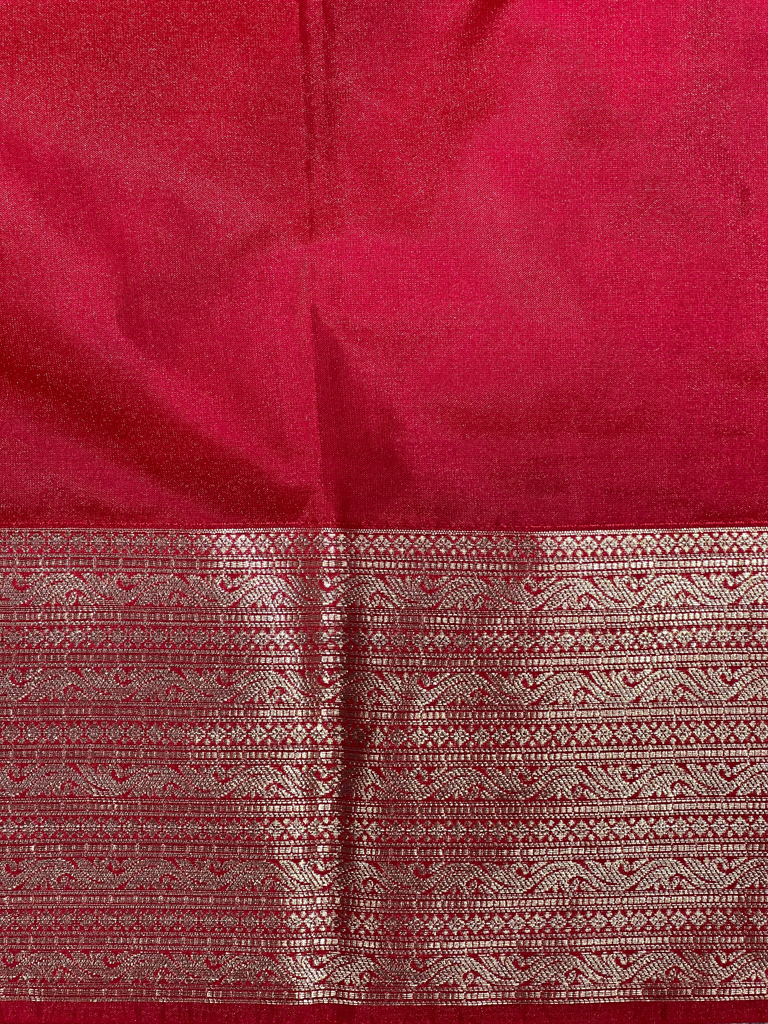 Contrast Border Pattern Semi Silk Saree | TR162
