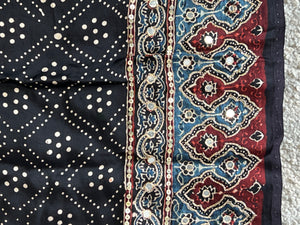 Ajrak Patterned Pure Modal Silk Saree |  KSD241