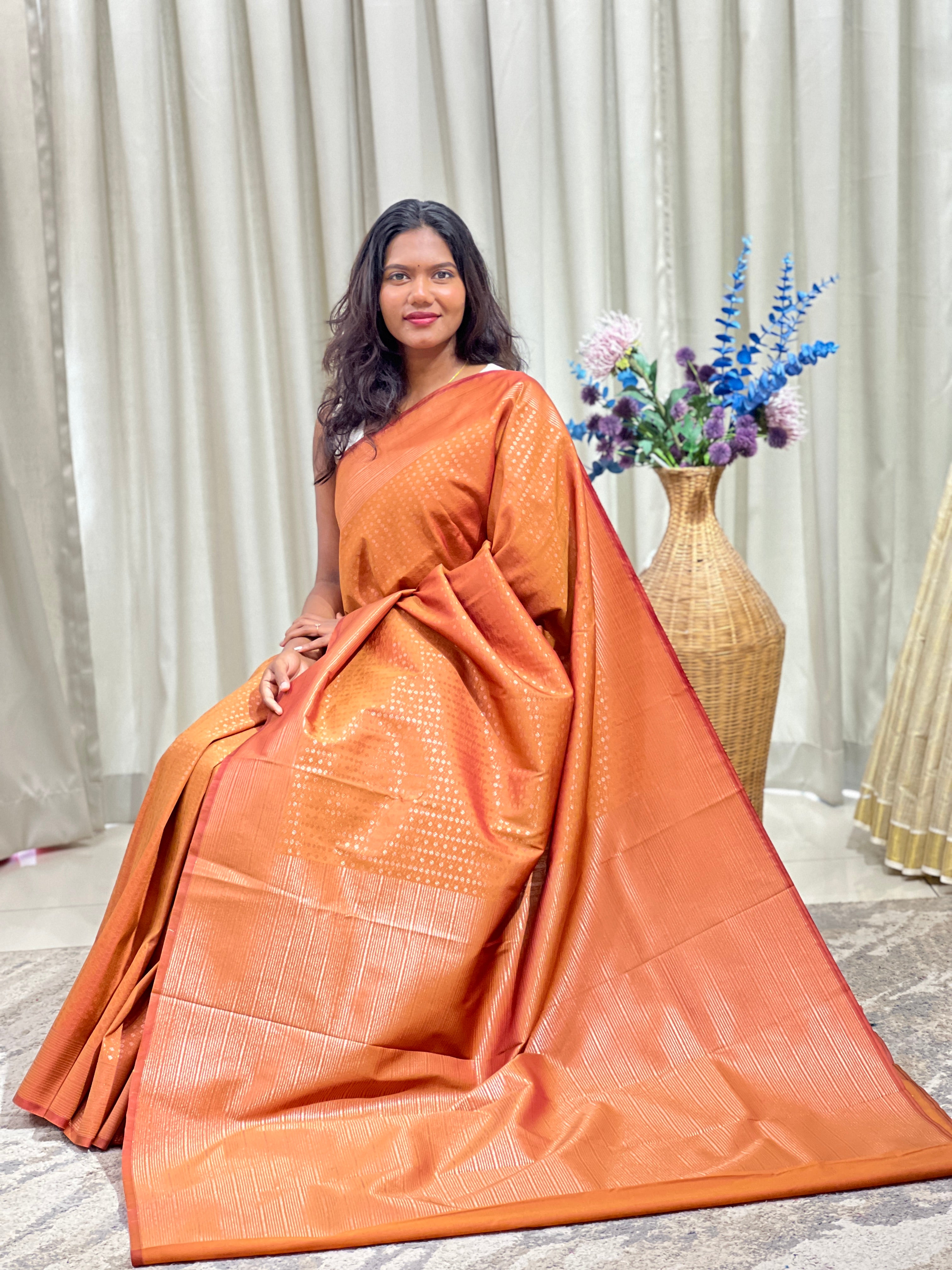 Geometrical Pattern Semi Silk Saree |  RVS196