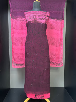 Screen Printed Georgette Salwar Set  | SF1124