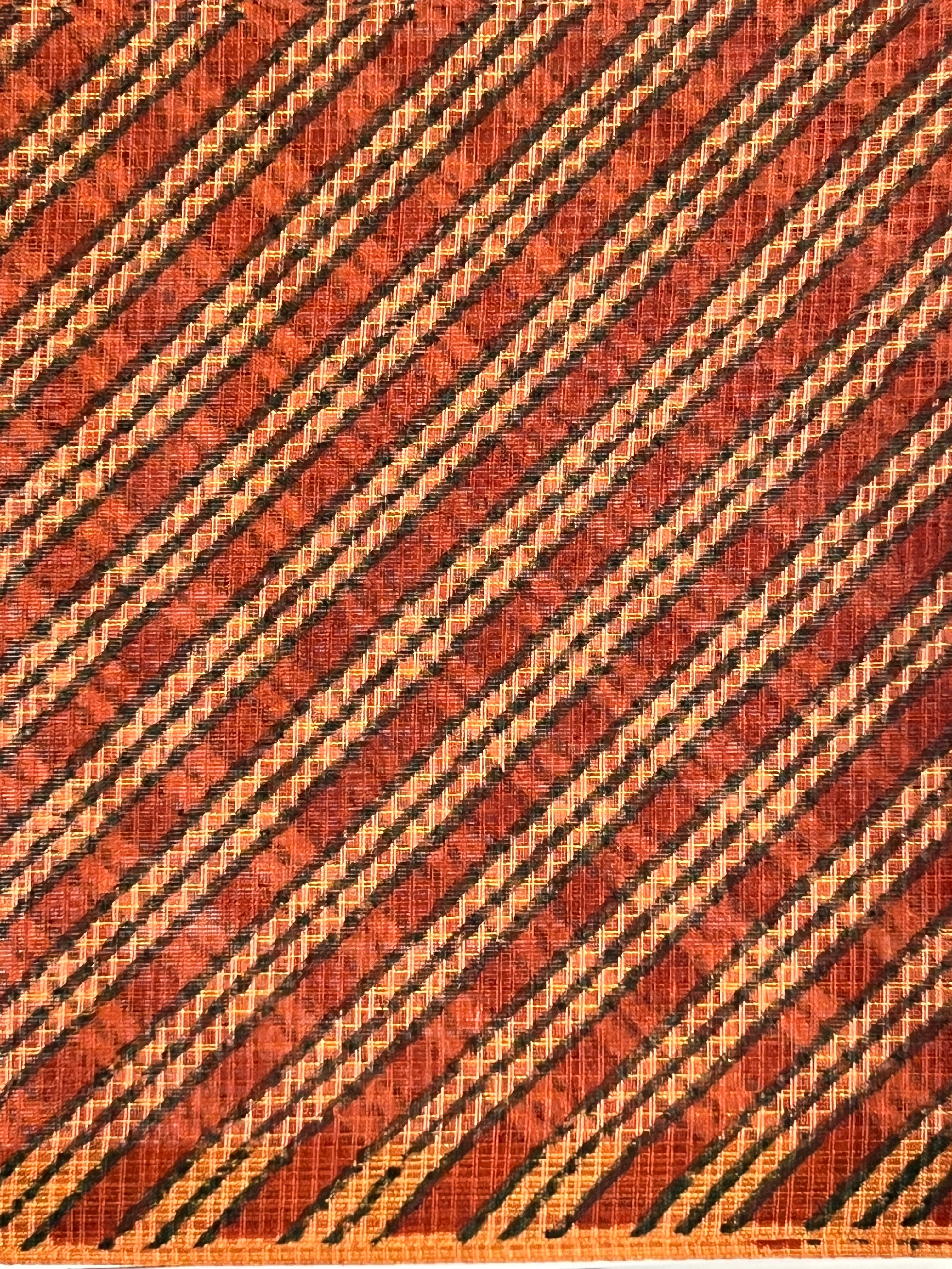 Stripes Printed Muga Check Organza Saree | JSC538