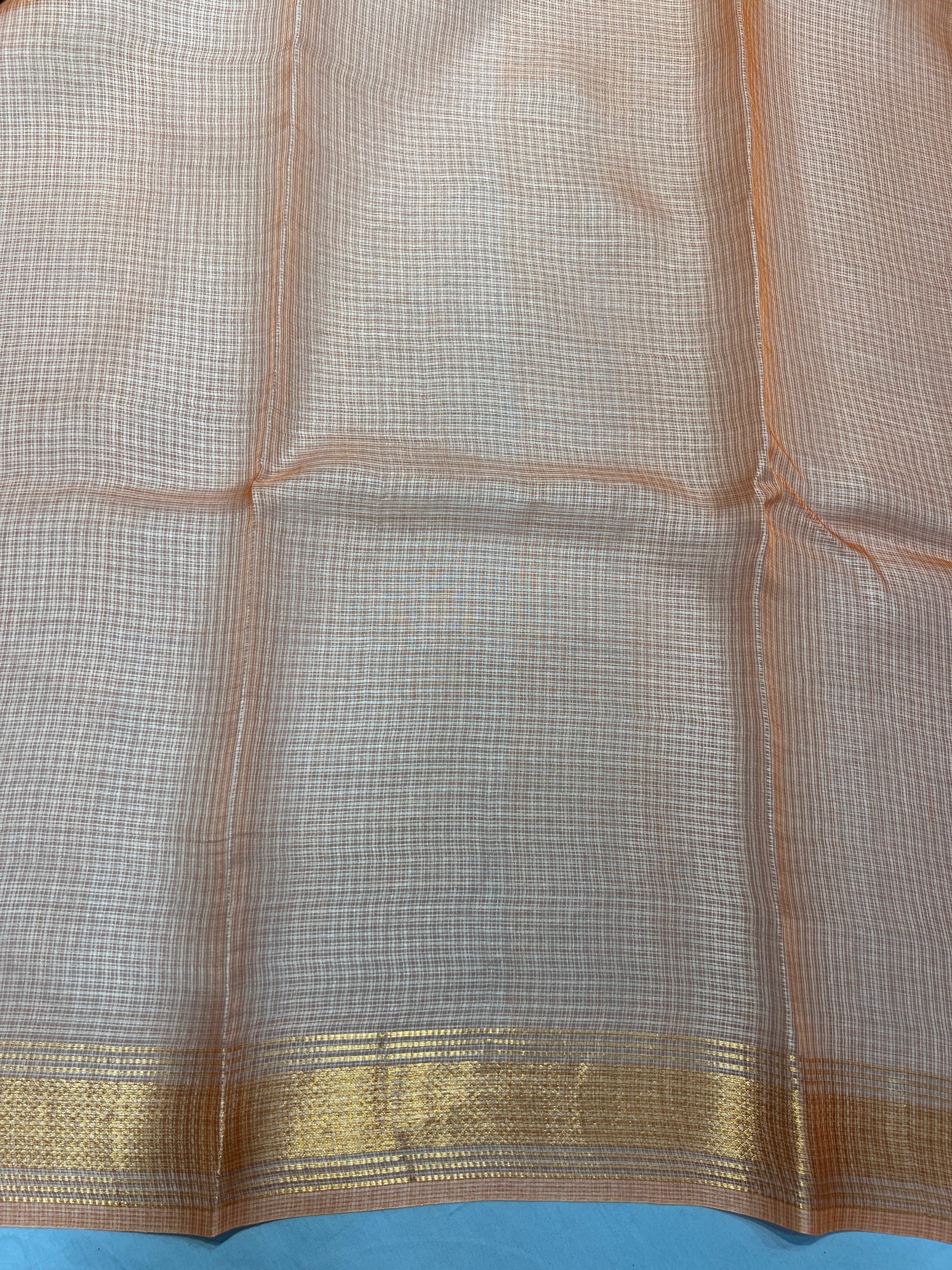 Kota Patterned Tussar Silk Saree | HS1320