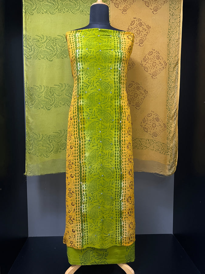 Print With Mirror Detailed Georgette Salwar Set | SF1136