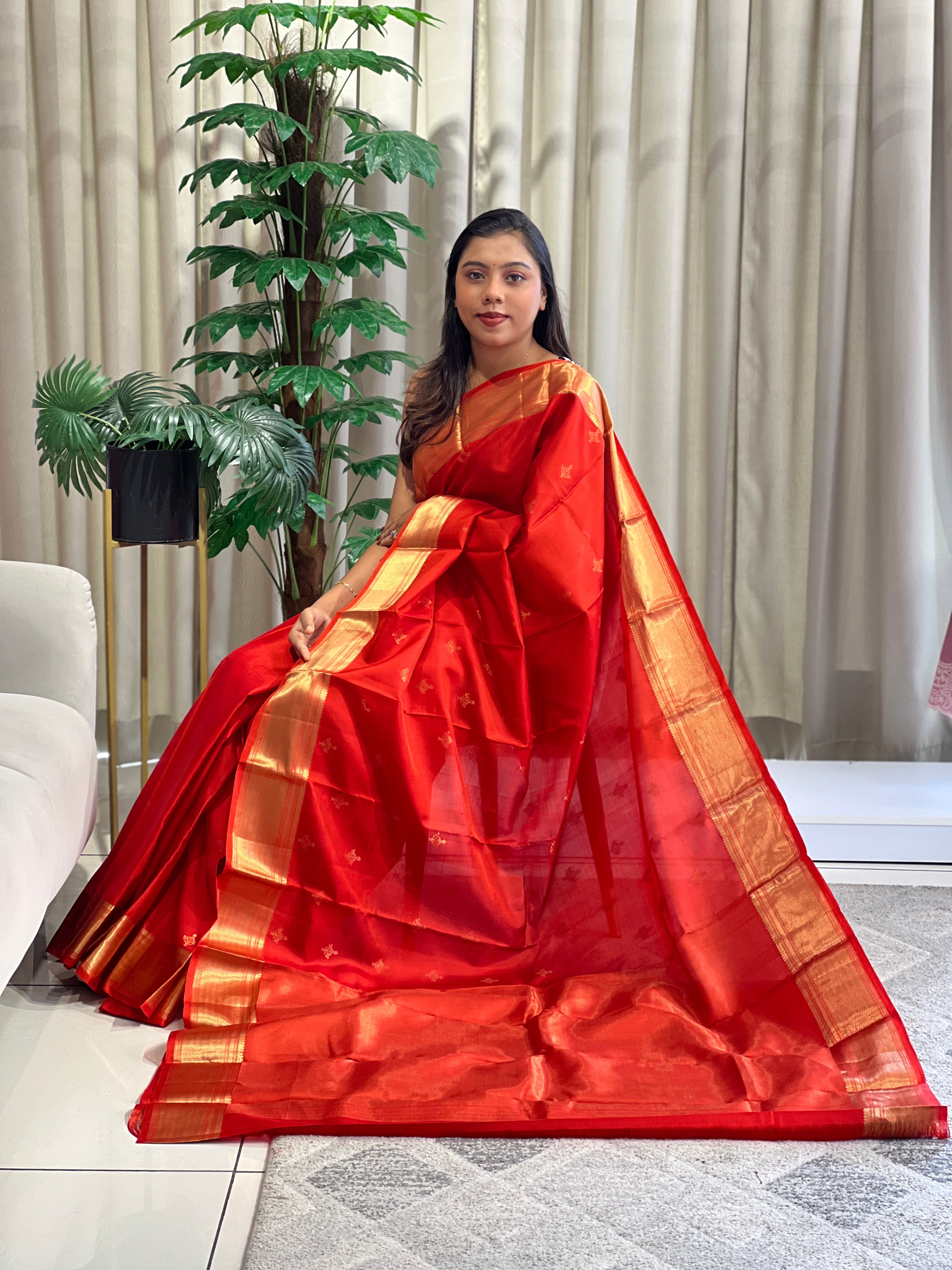 Buta Woven Handloom Soft Silk Saree | TT308