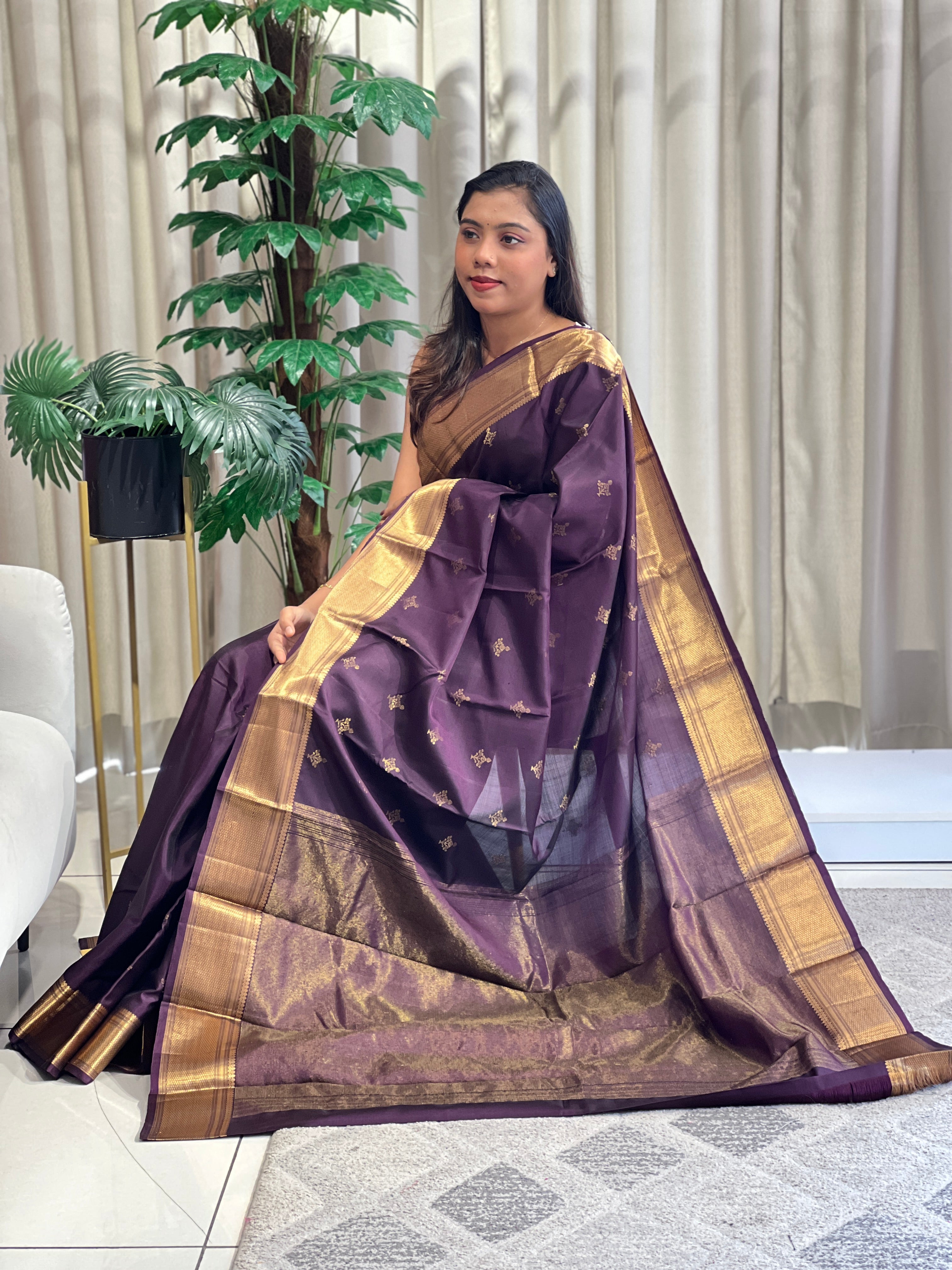 Buta Woven Handloom Soft Silk Saree | TT307