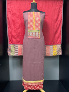 Kantha Weaving Pattern Cotton Salwar Set | DE113
