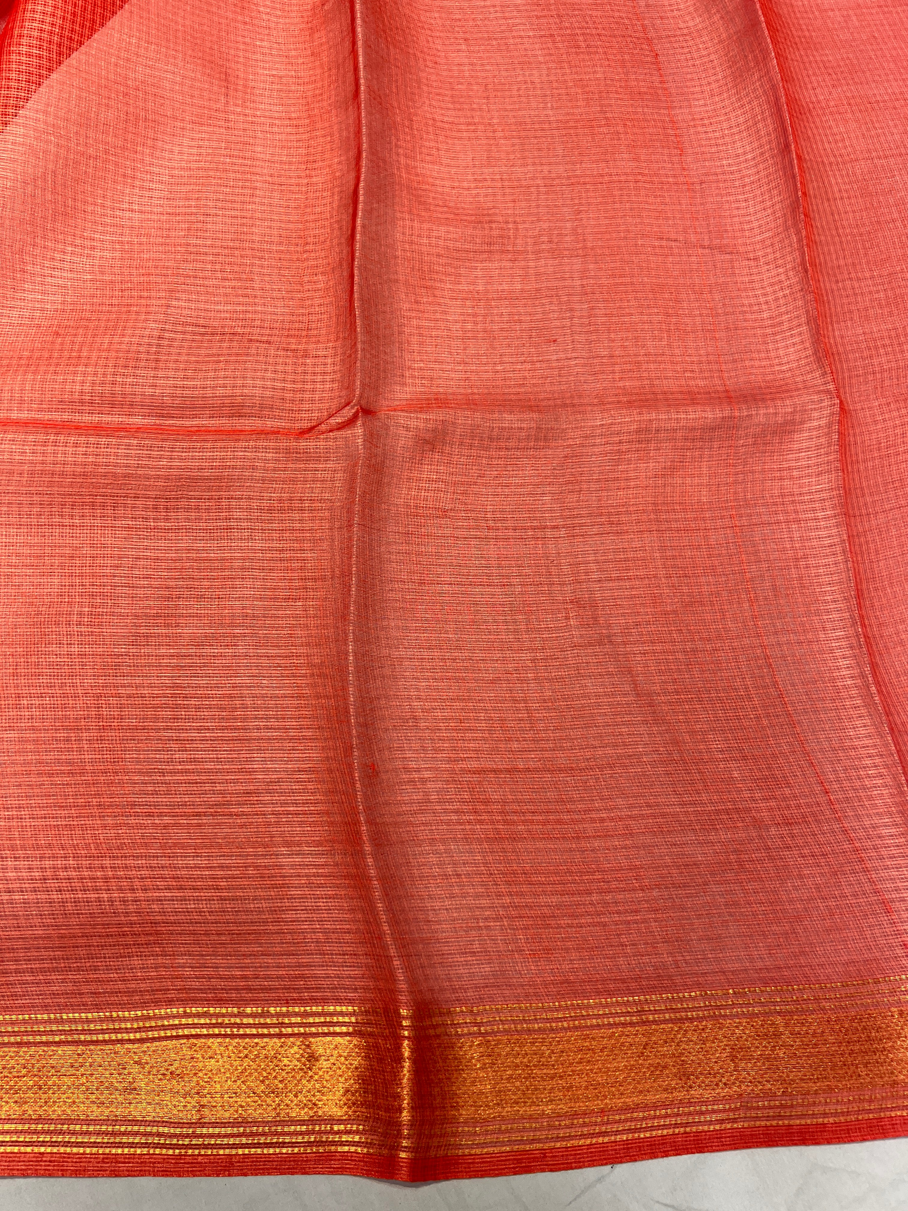 Kota Patterned Tussar Silk Saree | HS1318