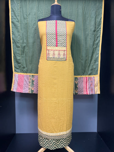 Kantha Weaving Pattern Cotton Salwar Set |  DE112