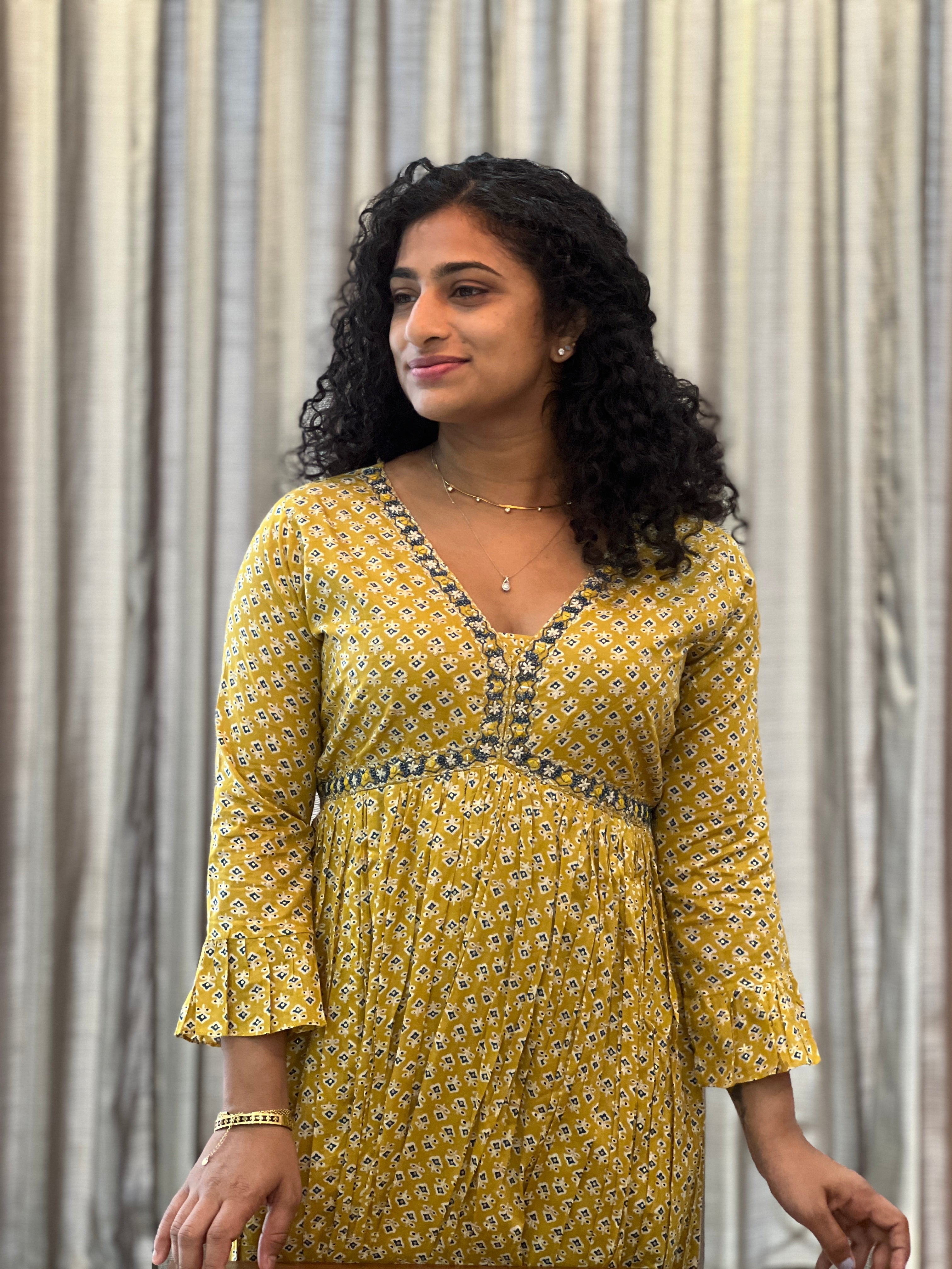 Alia Cut Pattern Cotton Kurta| ABP117