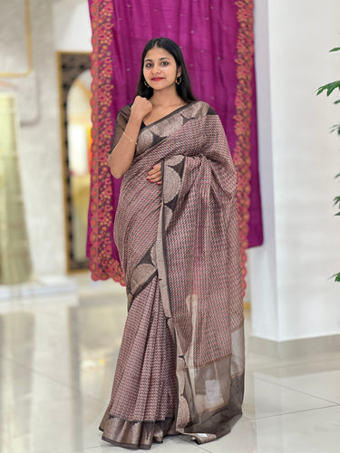 Digital Printed Chanderi Saree | YNG371