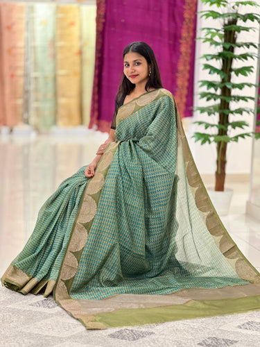 Digital Printed Chanderi Saree | YNG370