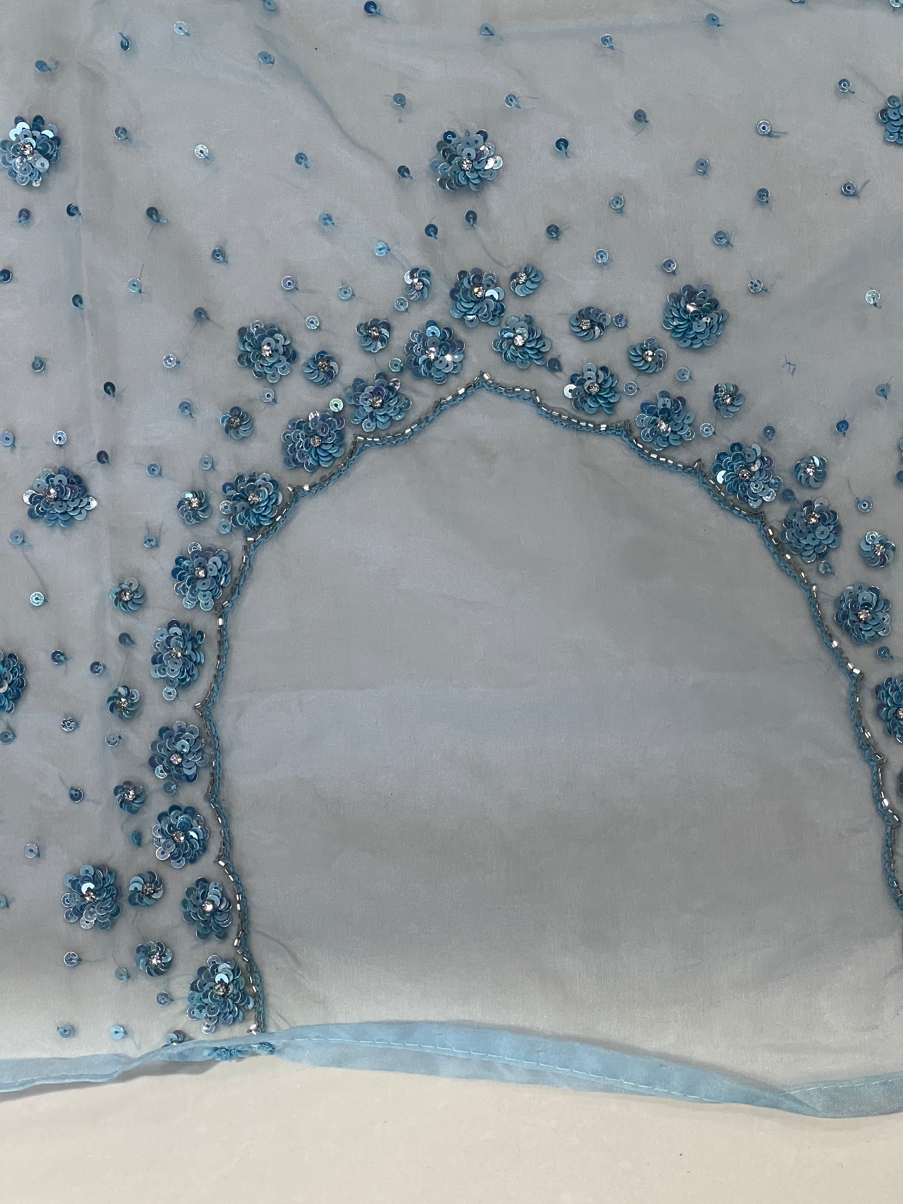 Hand Embroidered Detailed Organza Saree | SBP681