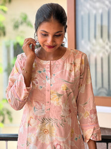 Floral Printed Cotton Kurta | SV278