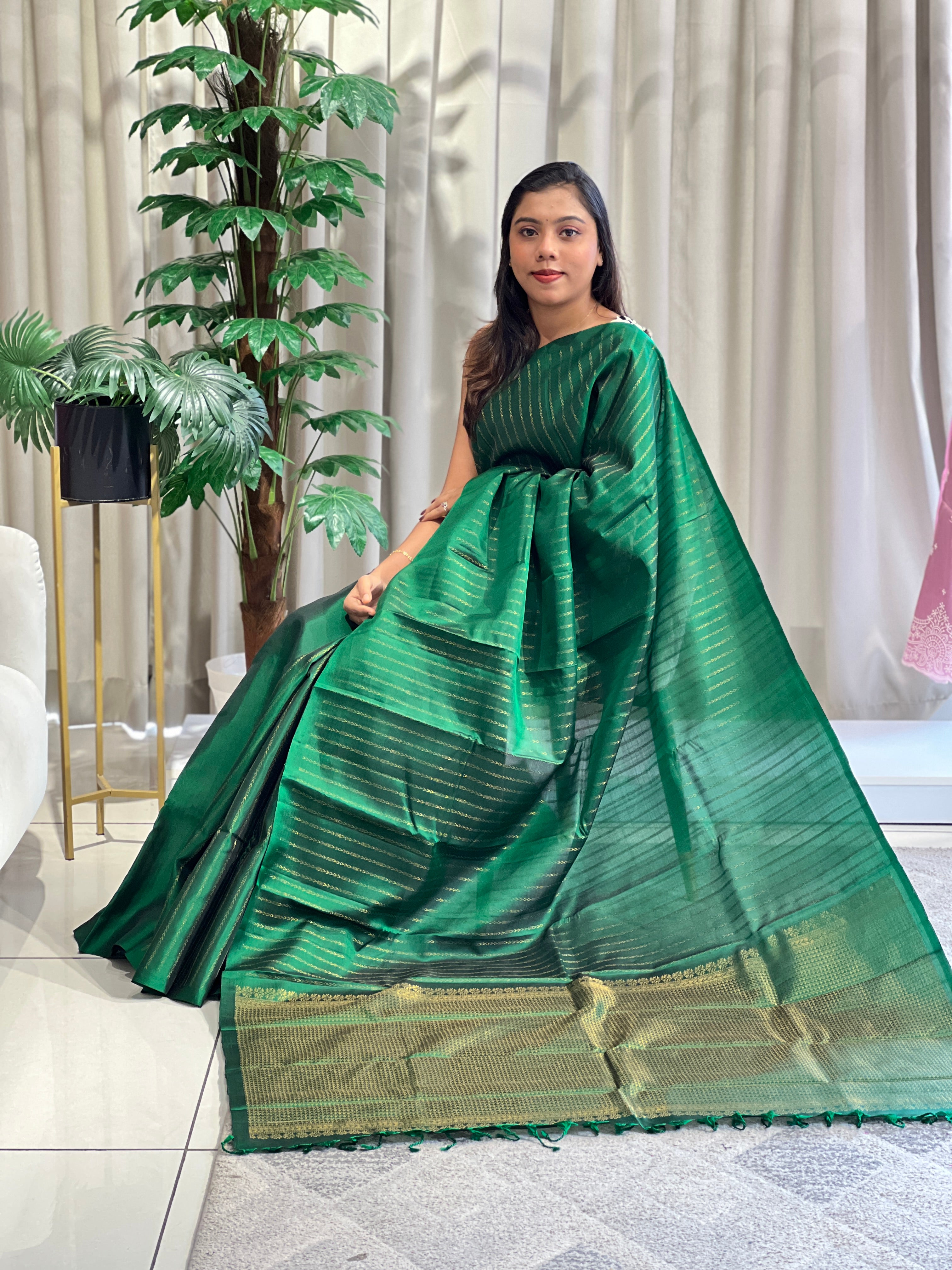 Geometrical Pattern Soft Silk Saree | AT141