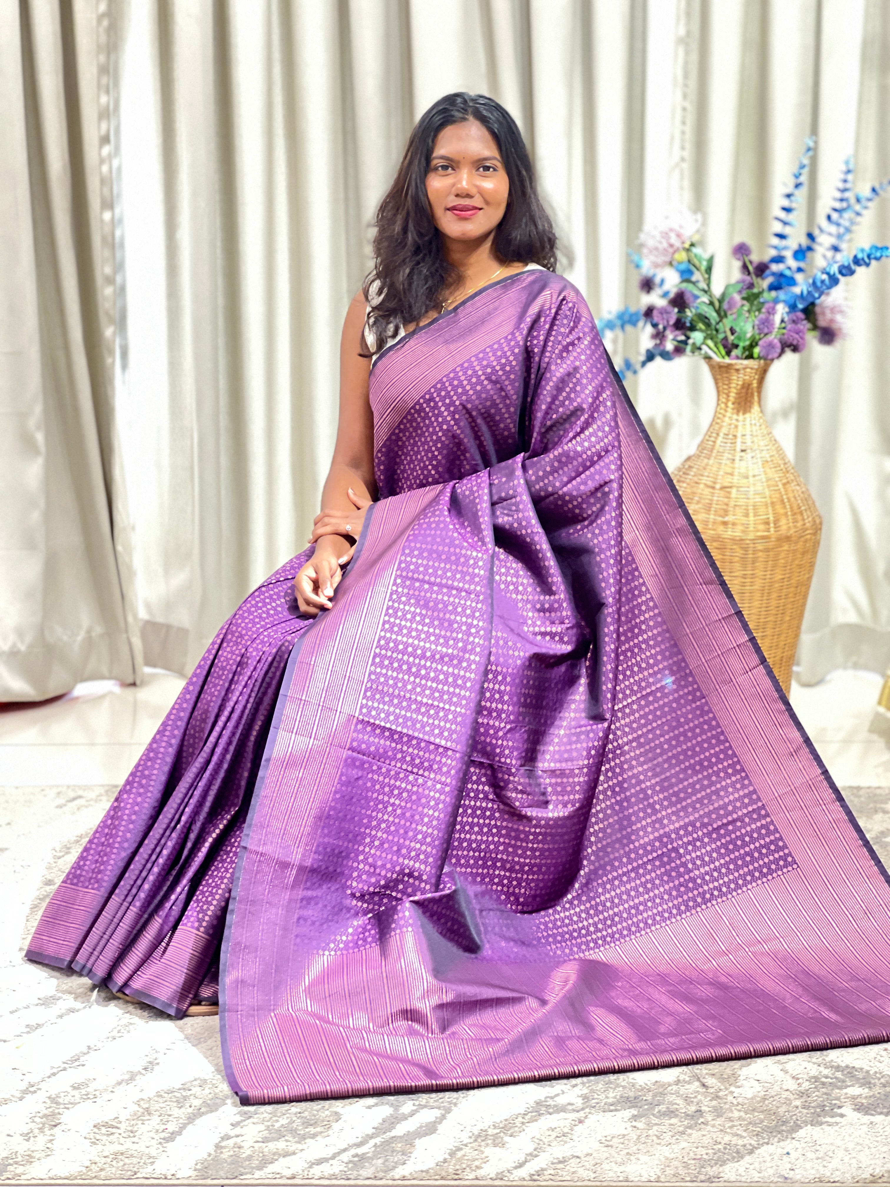 Geometrical Pattern Semi Silk Saree | RVS199