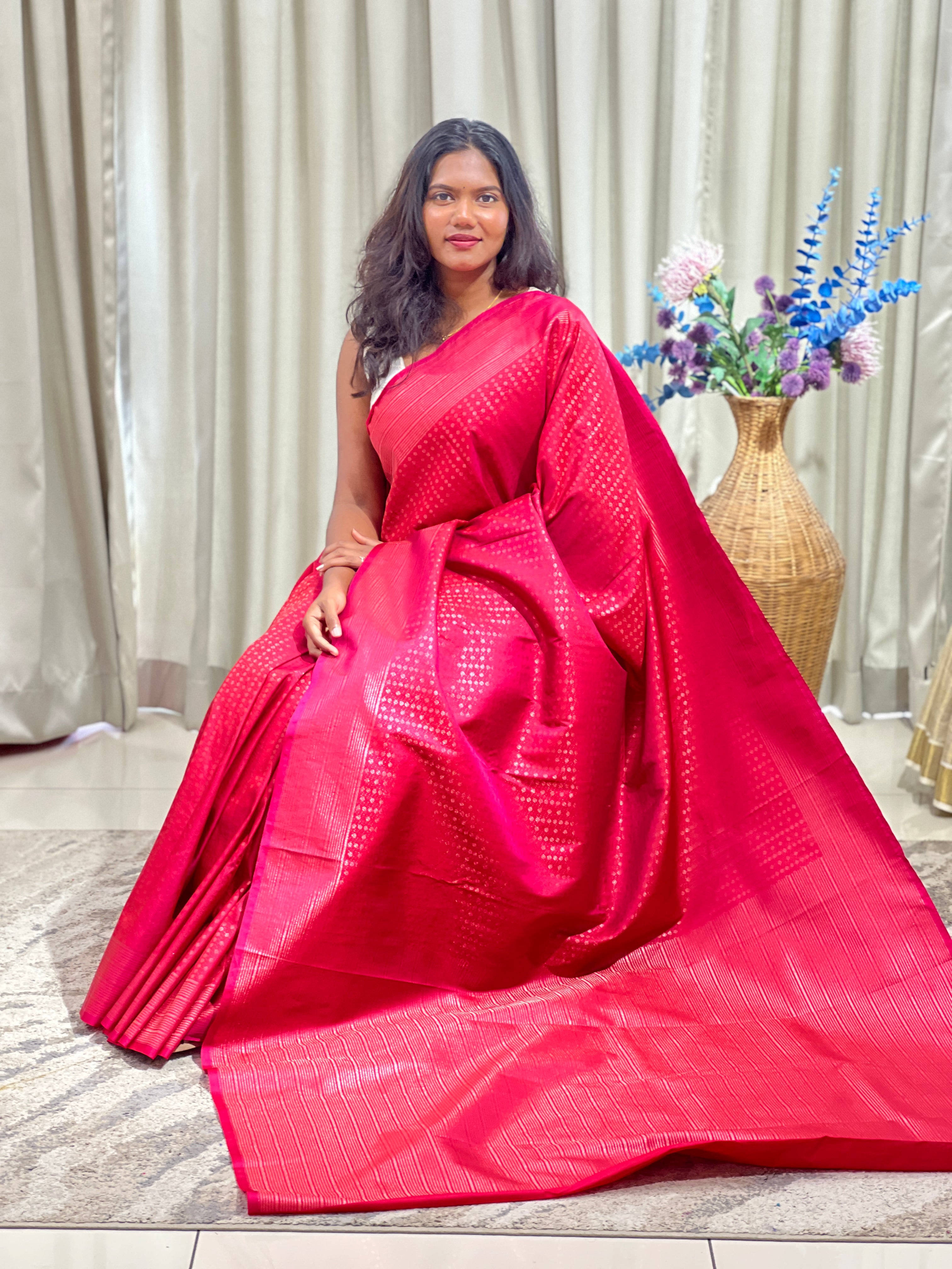 Geometrical Pattern Semi Silk Saree |  RVS189