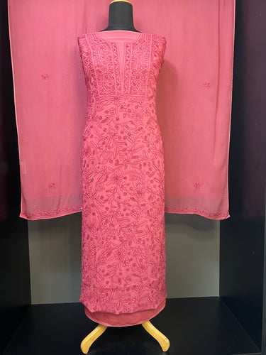 Chikankari Hand Embroidered Georgette Salwar Set  | GMA138
