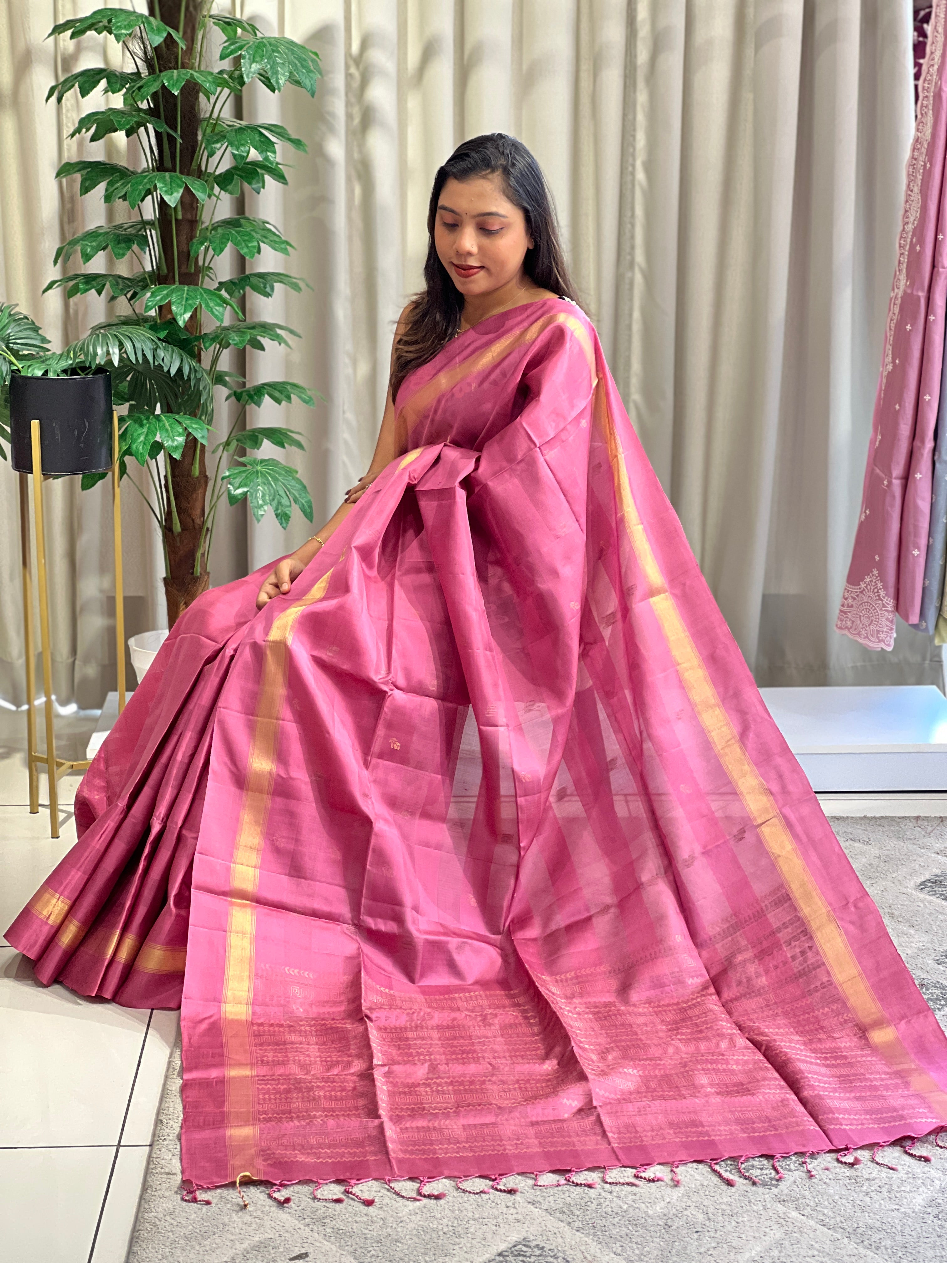 Traditional Zari Buta Soft Silk Saree | TT304