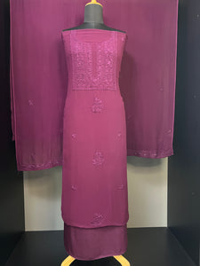 Chikankari Embroidery Detailed Georgette Salwar Set | GMA156