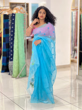 Diamond Motifs Nylon Organza Saree | NHH221