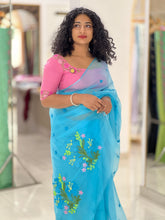 Diamond Motifs Nylon Organza Saree | NHH221