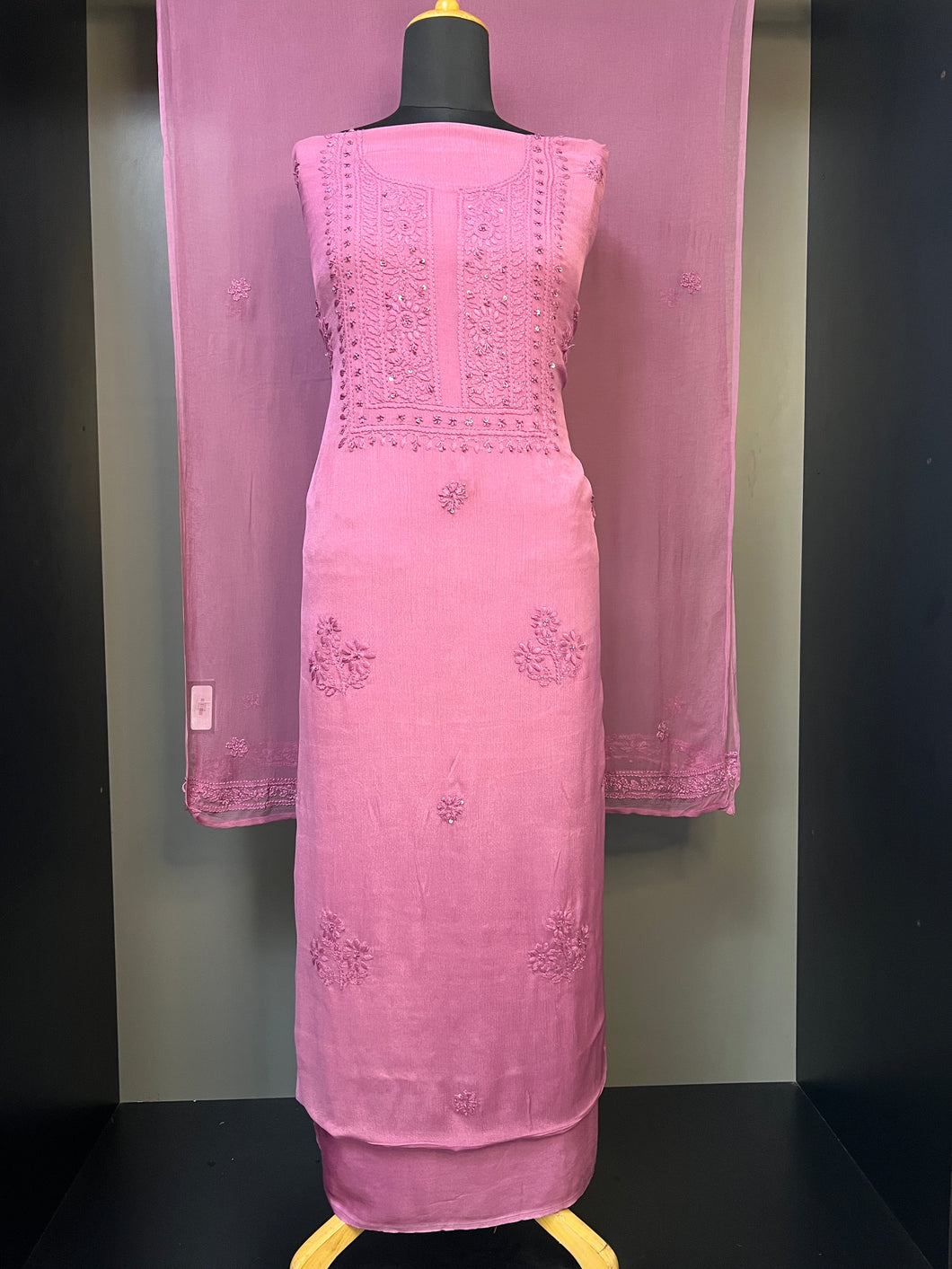 Chikankari With Sequence Detailed Georgette Salwar Set | GMA136