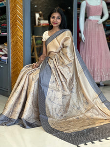 Floral Printed Pattern Semi Silk Saree | DVS131