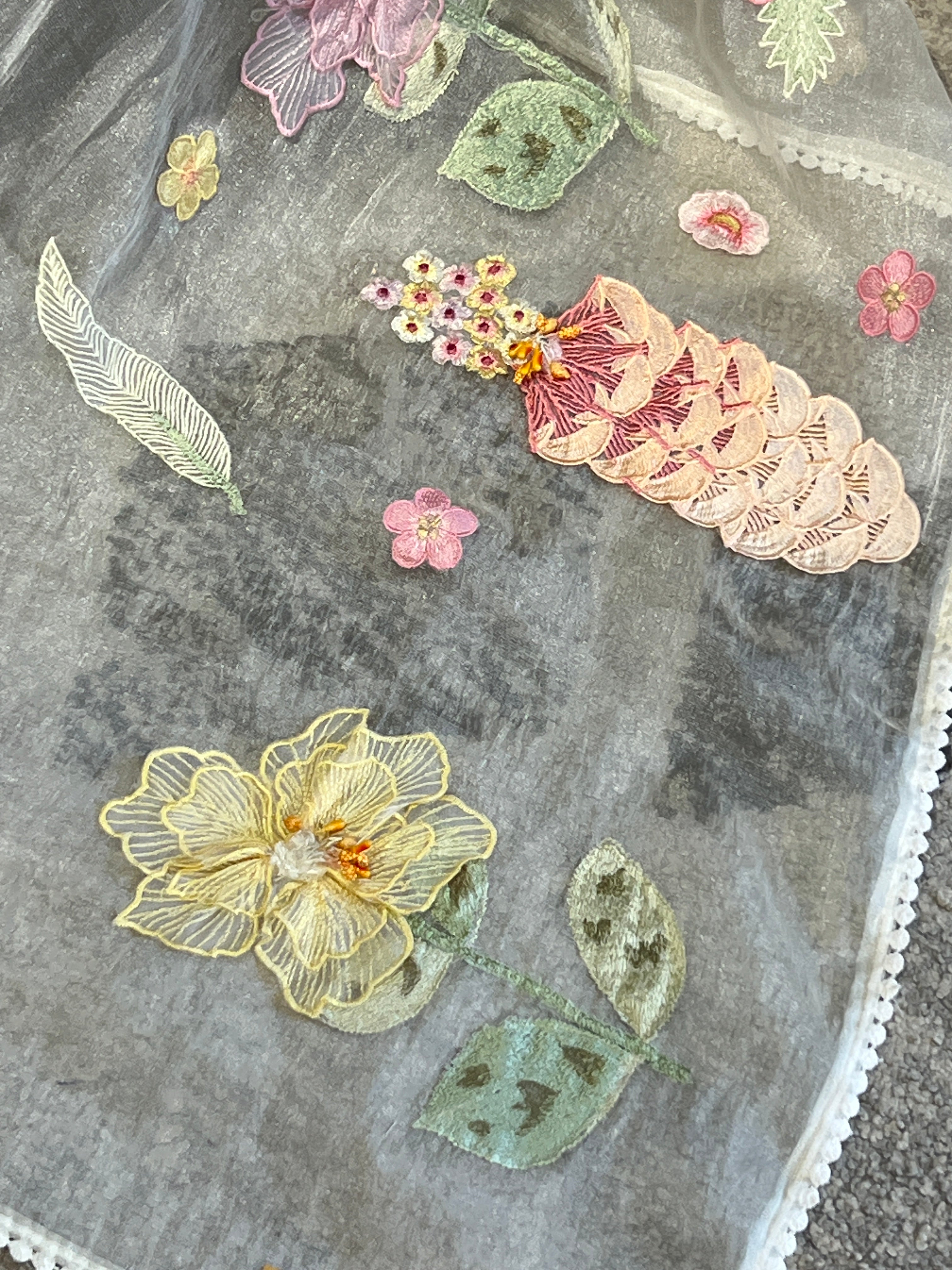 Floral Machine Embroidery Detailed Shimmer Organza Saree | BLD1968