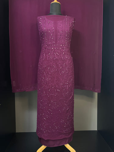 Chikankari With Sequence Detailed Georgette Salwar Set | GMA147