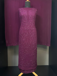 Chikankari With Sequence Detailed Georgette Salwar Set | GMA147