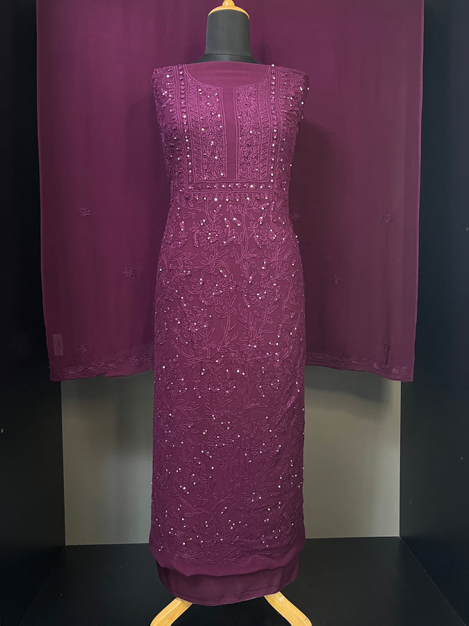 Chikankari With Sequence Detailed Georgette Salwar Set | GMA147