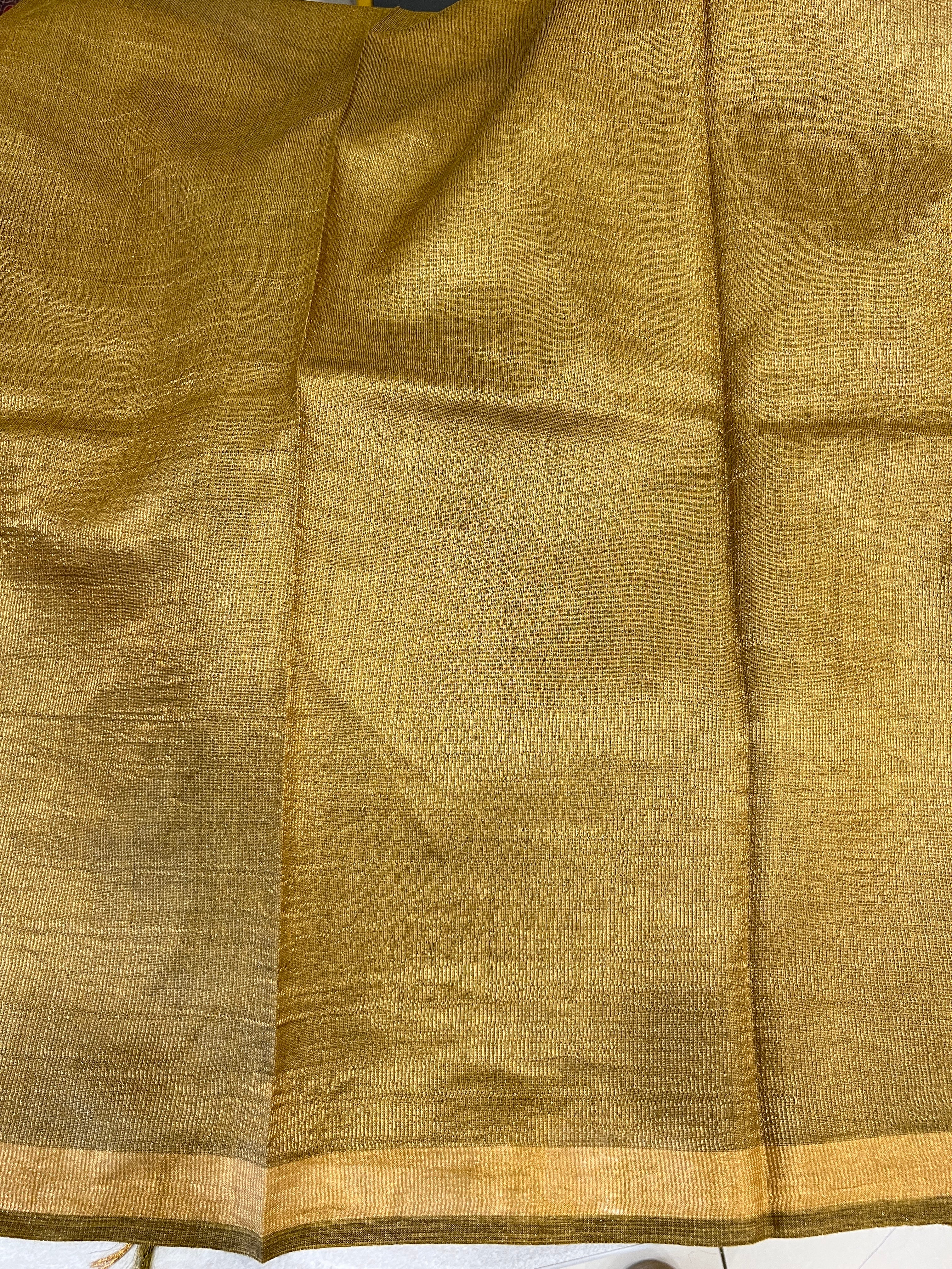 Zari Woven Kattam Patterned Tussar Saree | HS1260