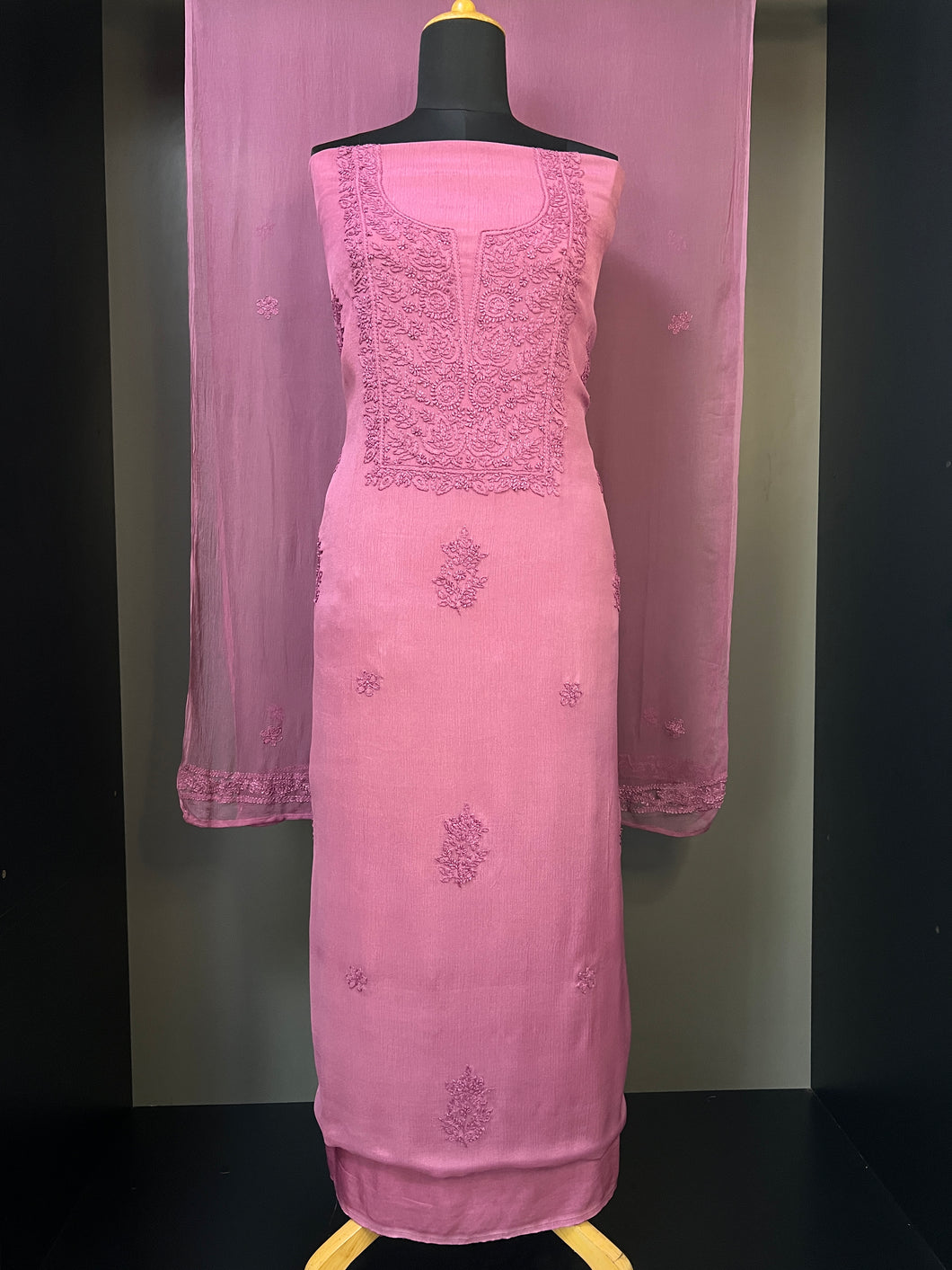 Chikankari Embroidery Detailed Georgette Salwar Set | GMA130