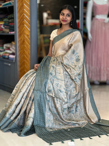 Floral Printed Pattern Semi Silk Saree | DVS131