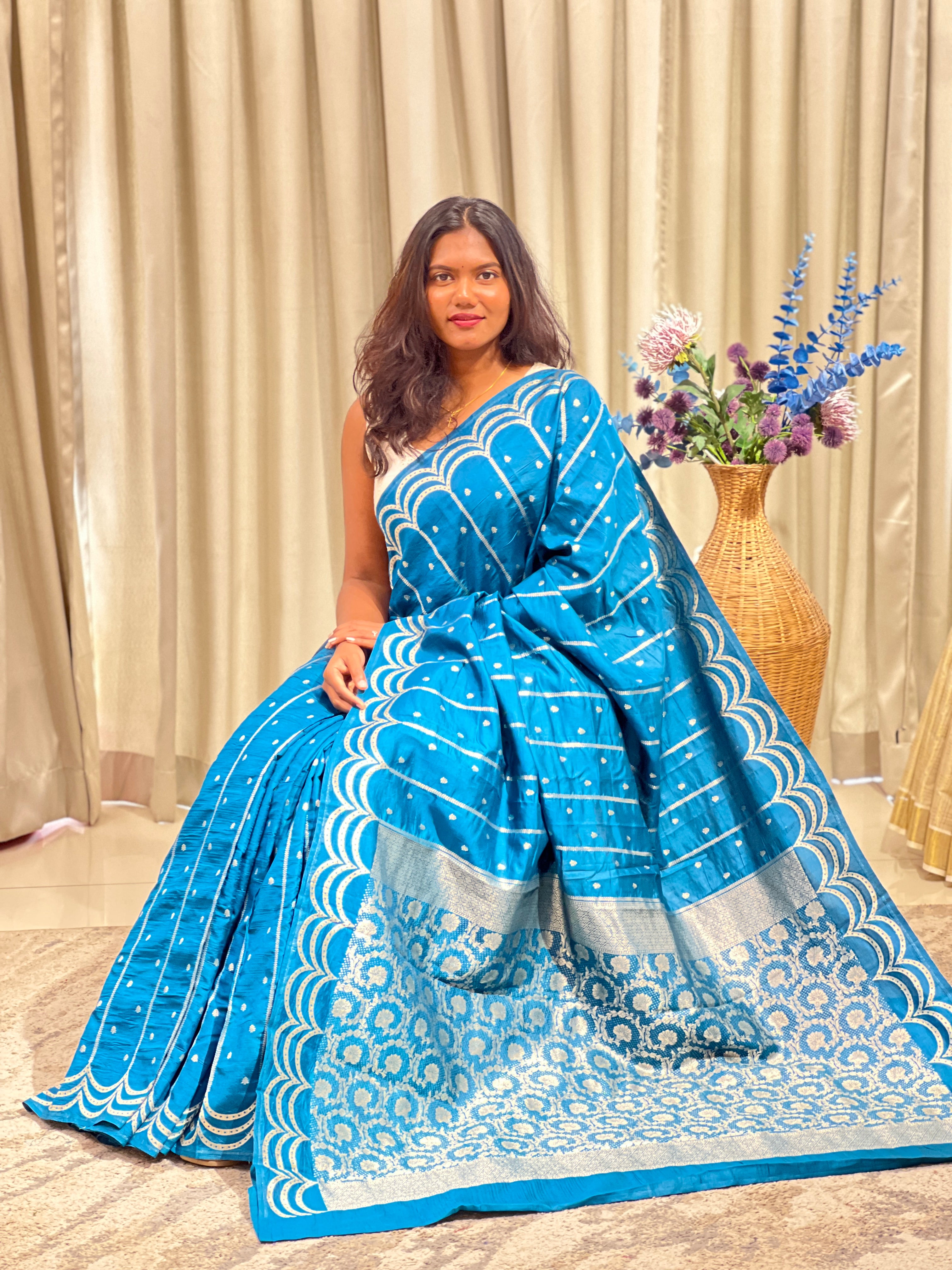 Banarasi Kathan Woven Chiniya Silk | GA154