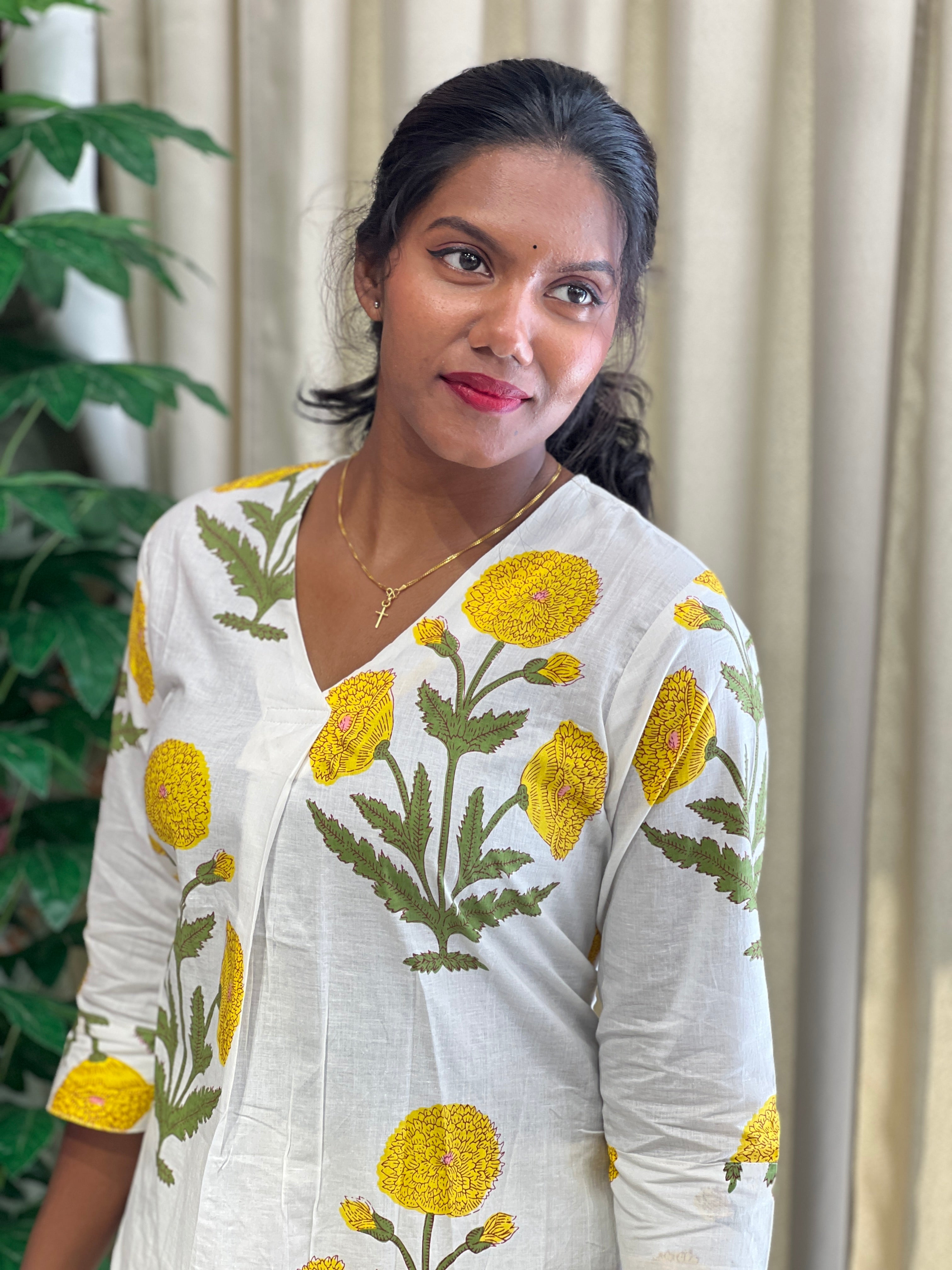 Floral Digital Printed Cotton Kurta Set | PGI322