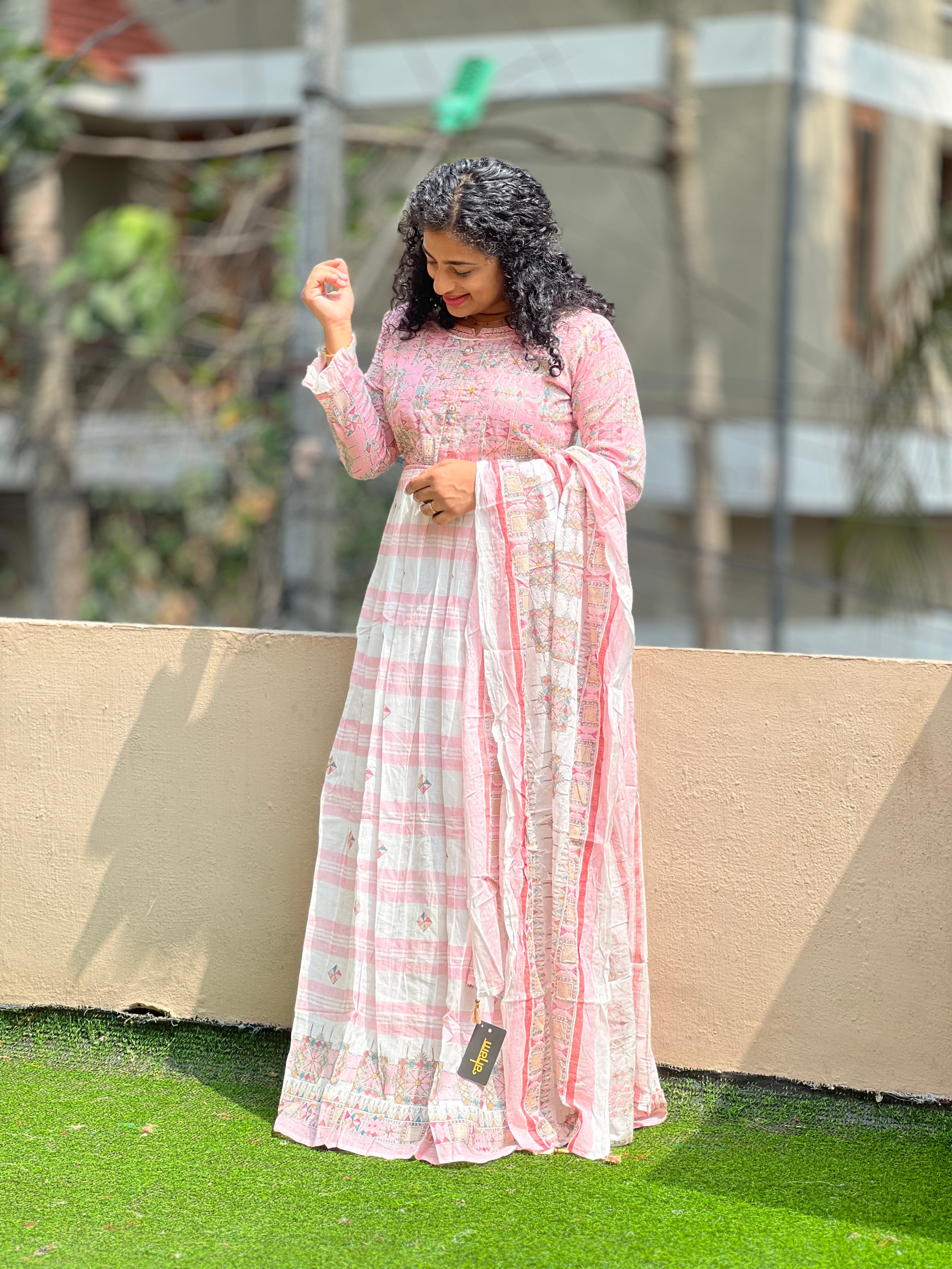 Floral Print Design Cotton Kurta Set | ABP105