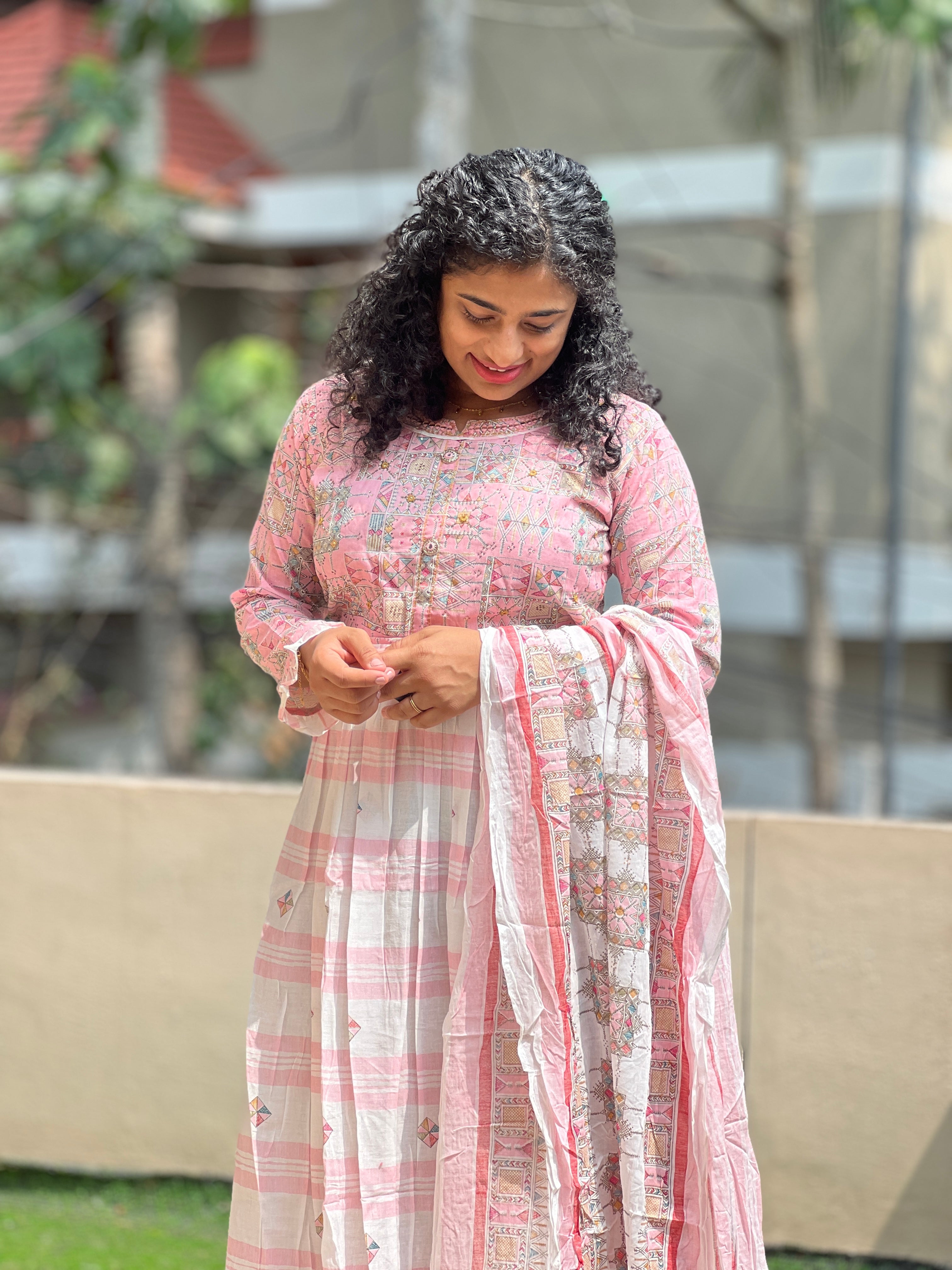 Floral Print Design Cotton Kurta Set | ABP105