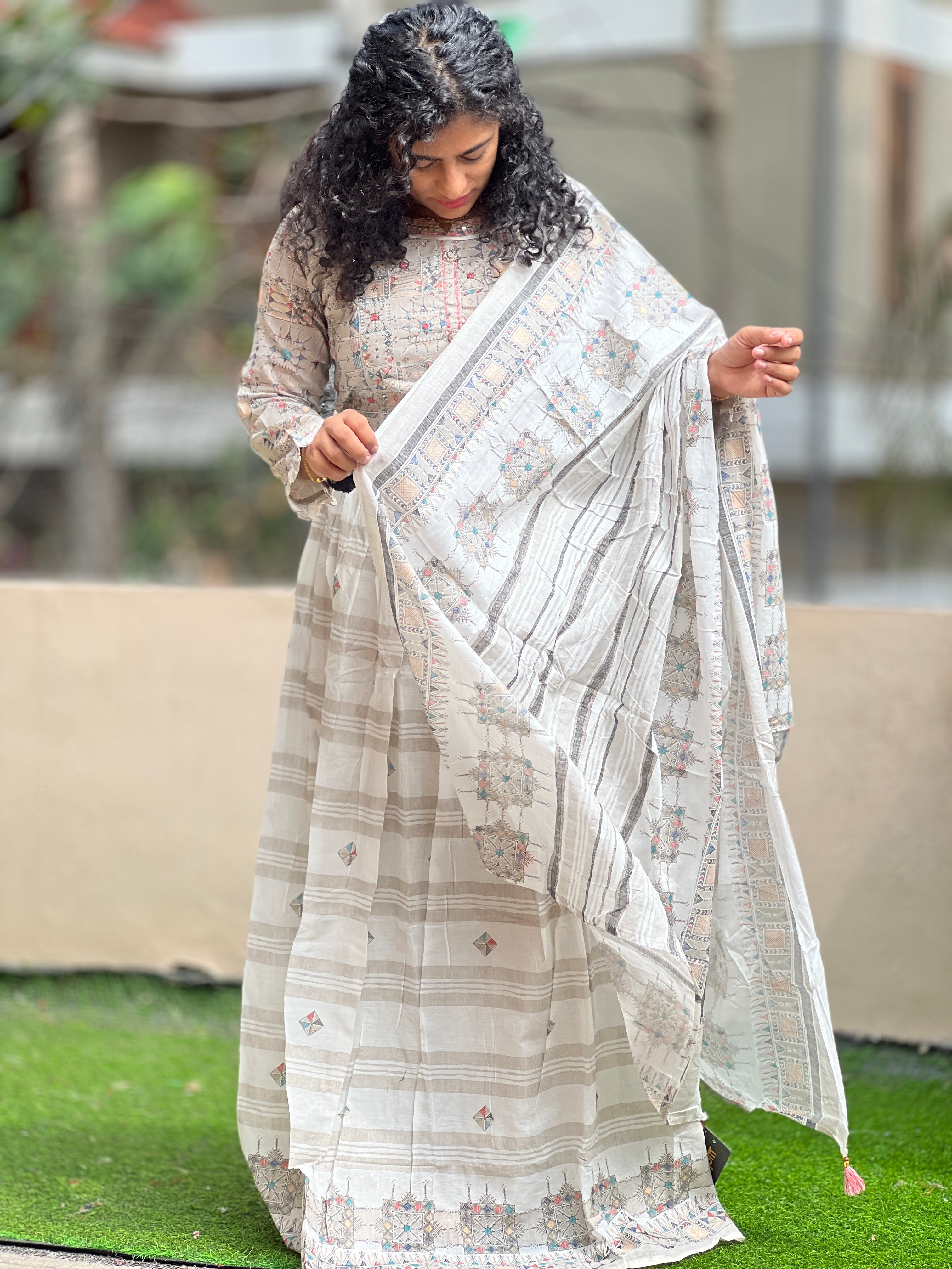 Floral Print Design Cotton Kurta Set | ABP105