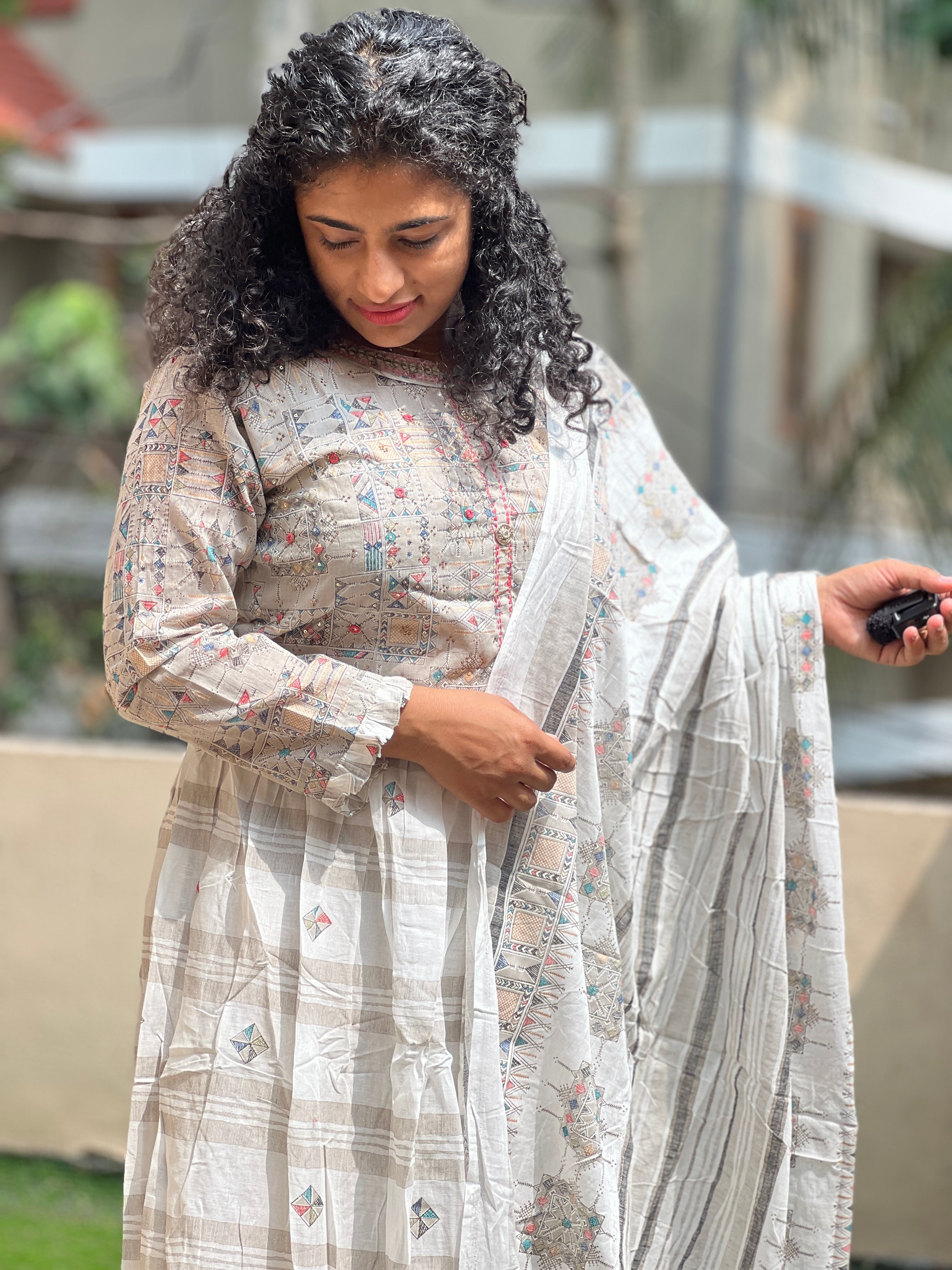 Floral Print Design Cotton Kurta Set | ABP105