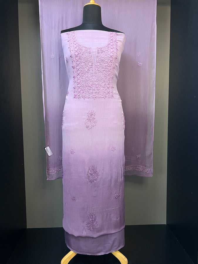 Chikankari With Shaded Patterned Georgette Salwar Set | GMA123