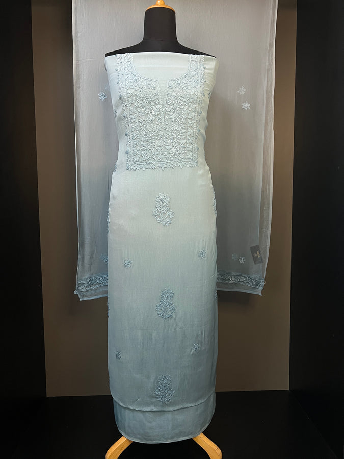 Chikankari With Shaded Patterned Georgette Salwar Set | GMA124