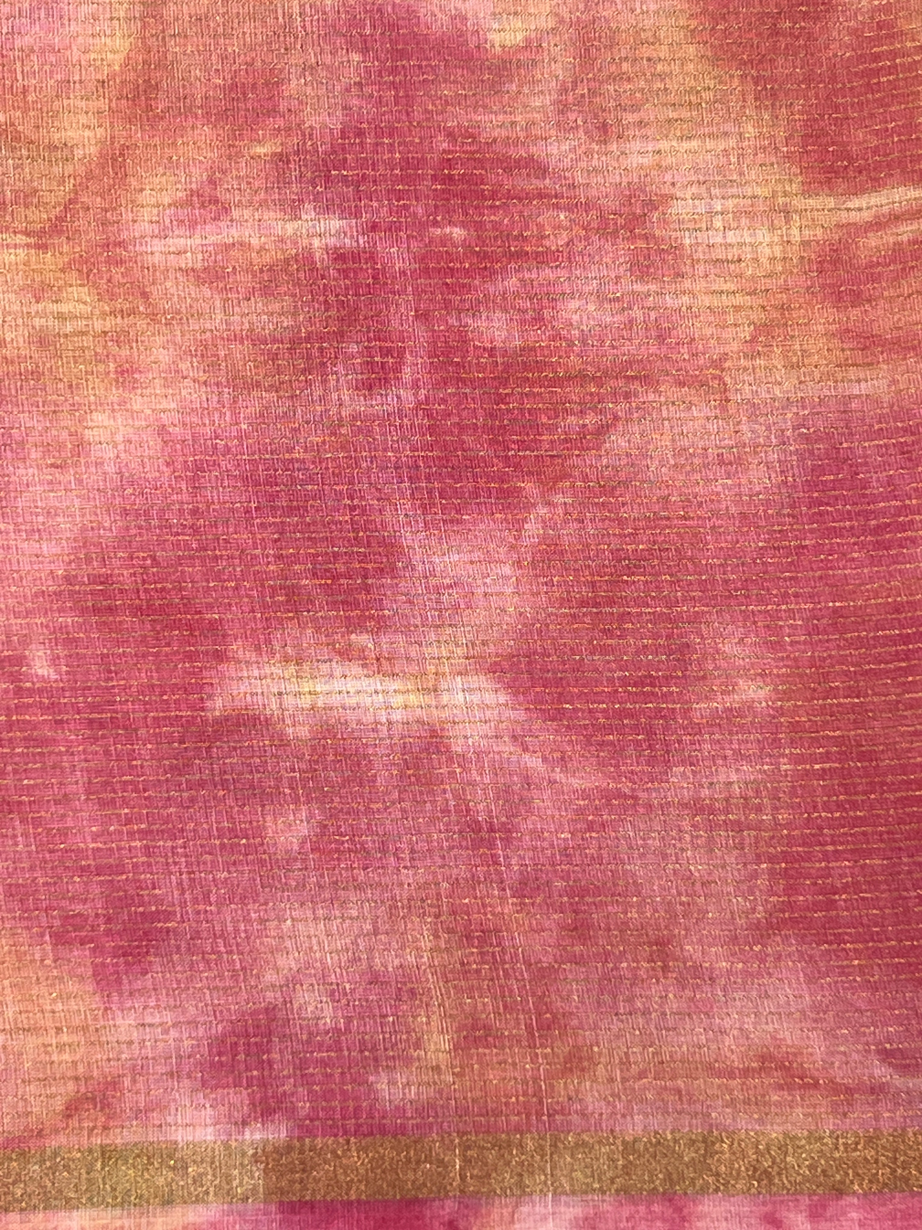 Zari Check Pattern With Tie & Dye Detailed Tussar Saree | HS1272