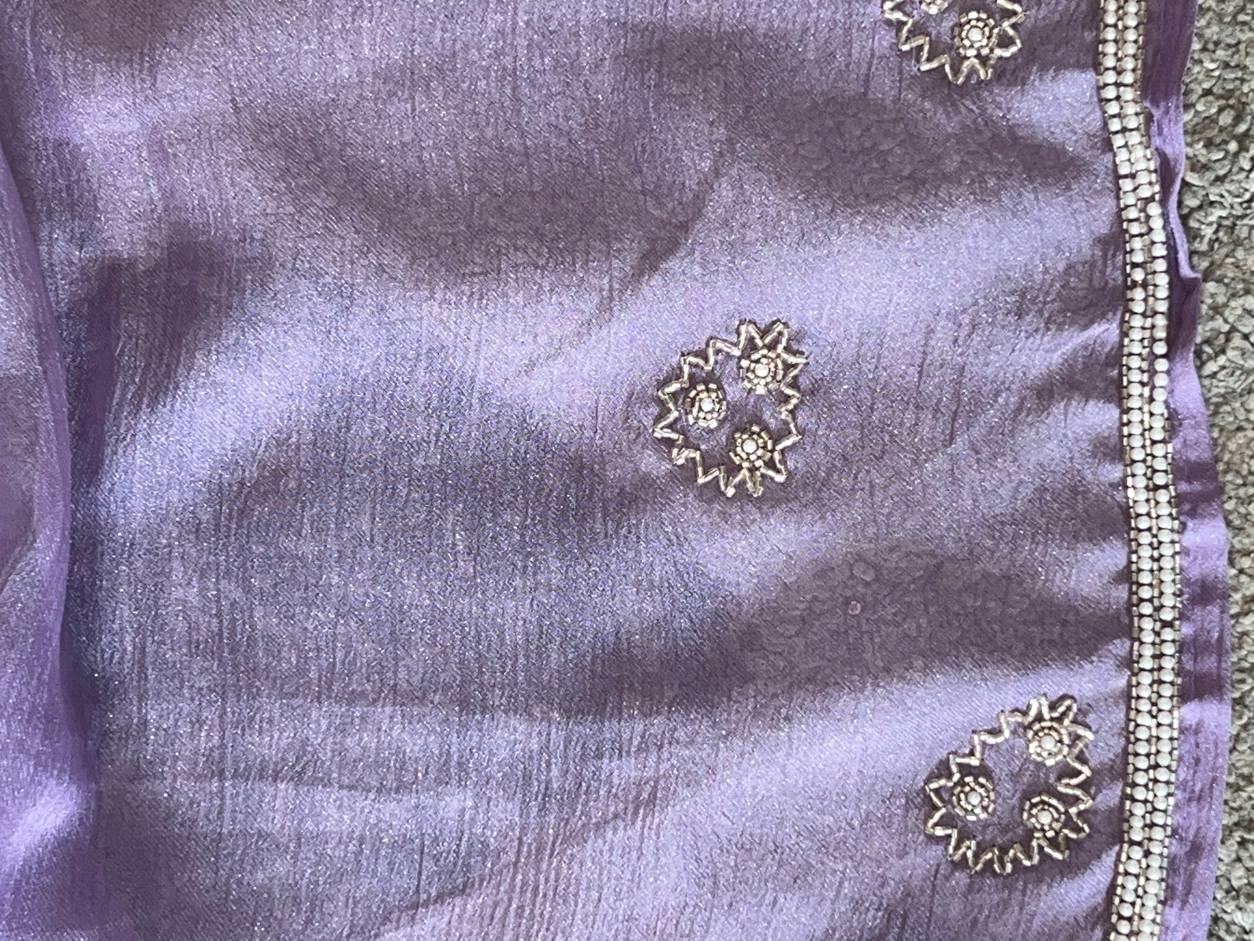 Hand Work Detailed Shimmer Georgette Saree | SBP659