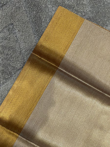 Antique Golden & Silver Zari Woven Tissue Saree | NN200