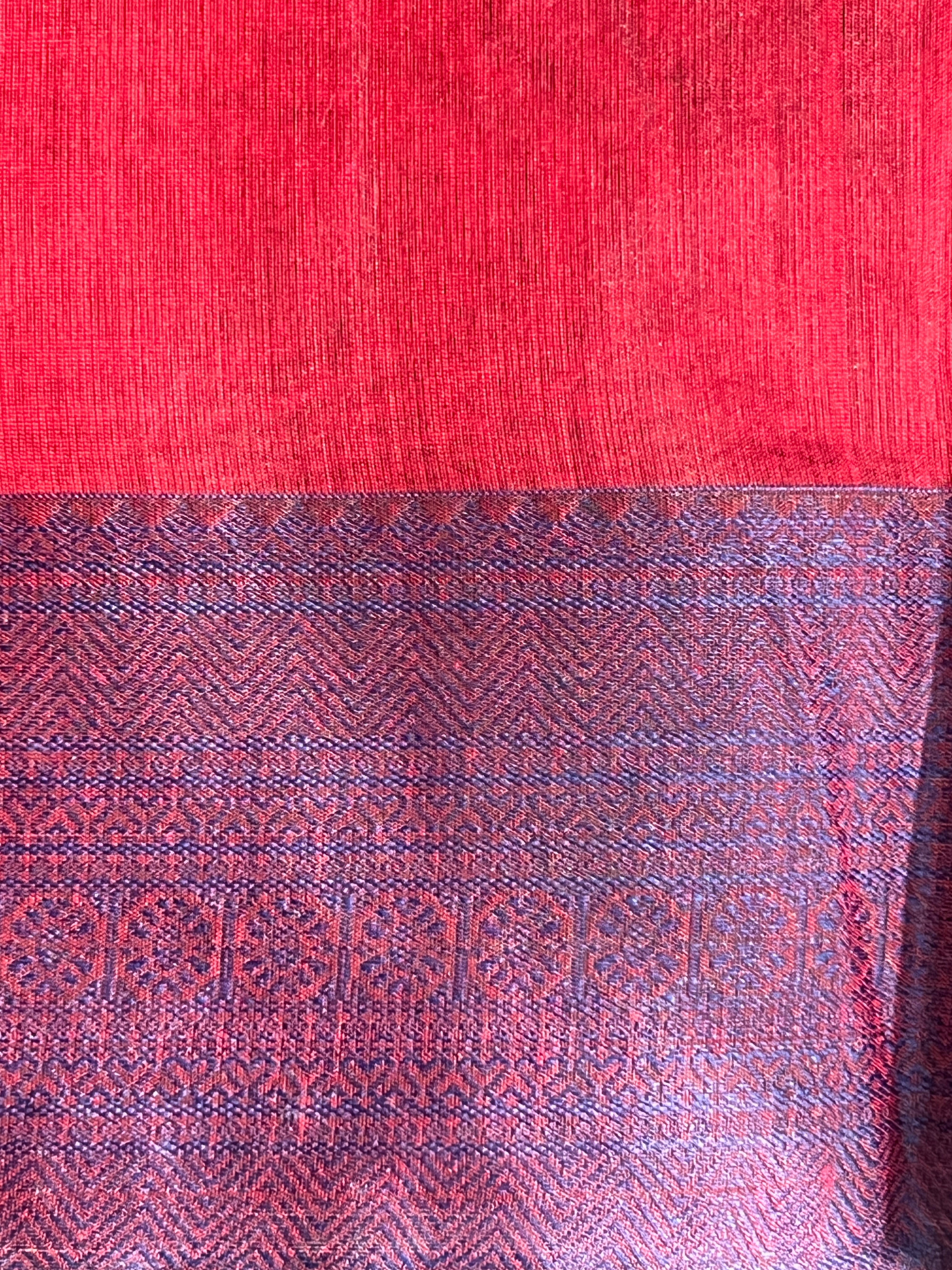 Contrast Color Border Cotton Saree | PST113